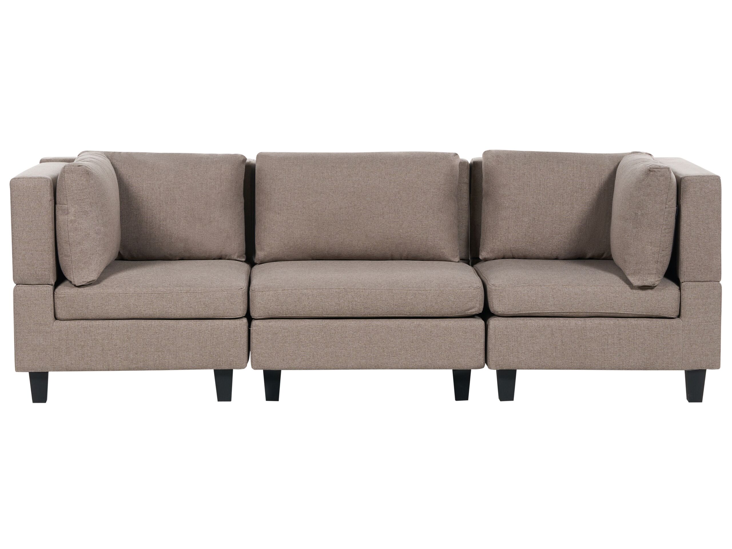 3-Seater Modular Fabric Sofa Brown UNSTAD - Gemini Interiors