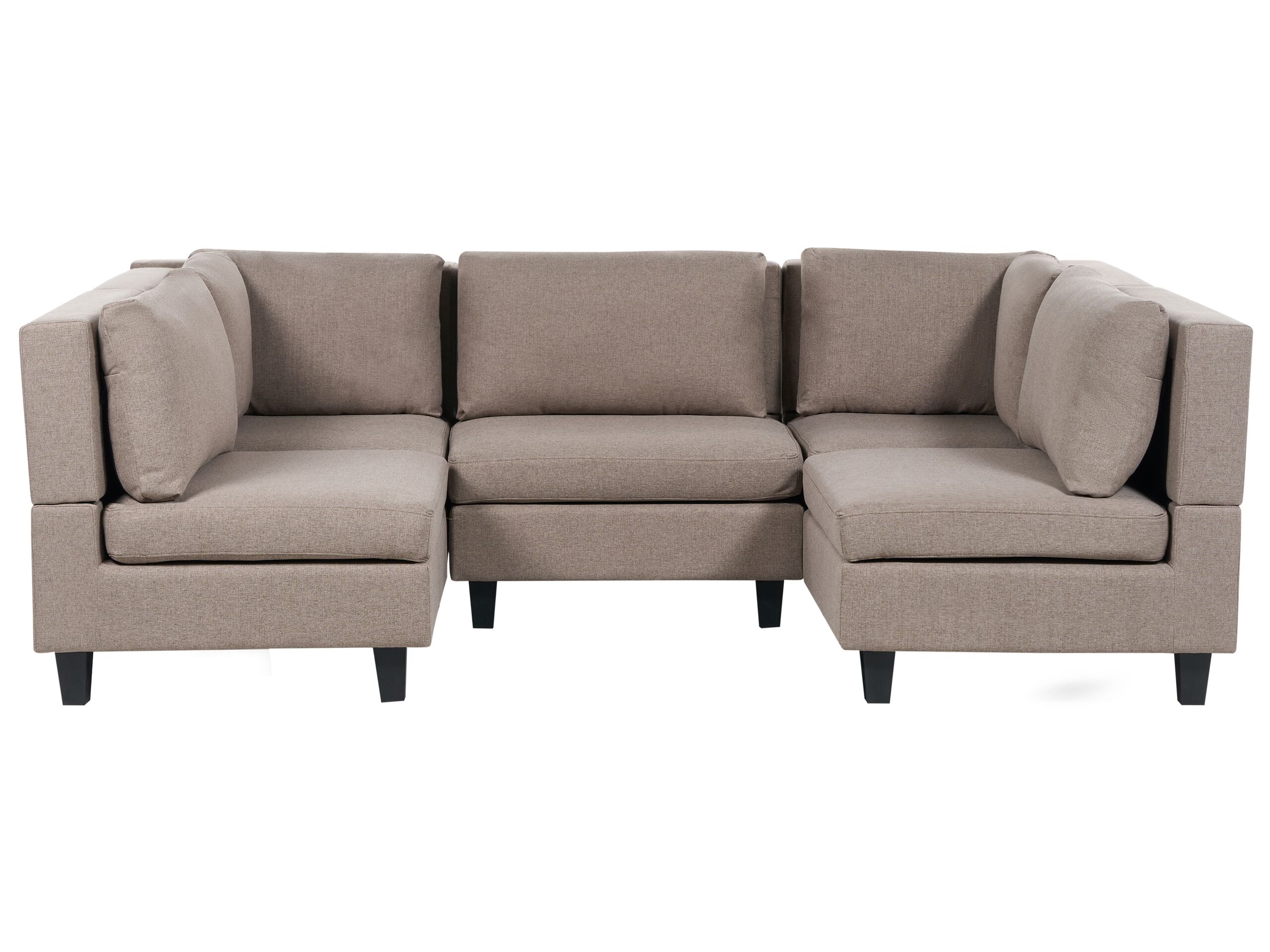 5-Seater Modular Fabric Sofa Brown UNSTAD - Gemini Interiors