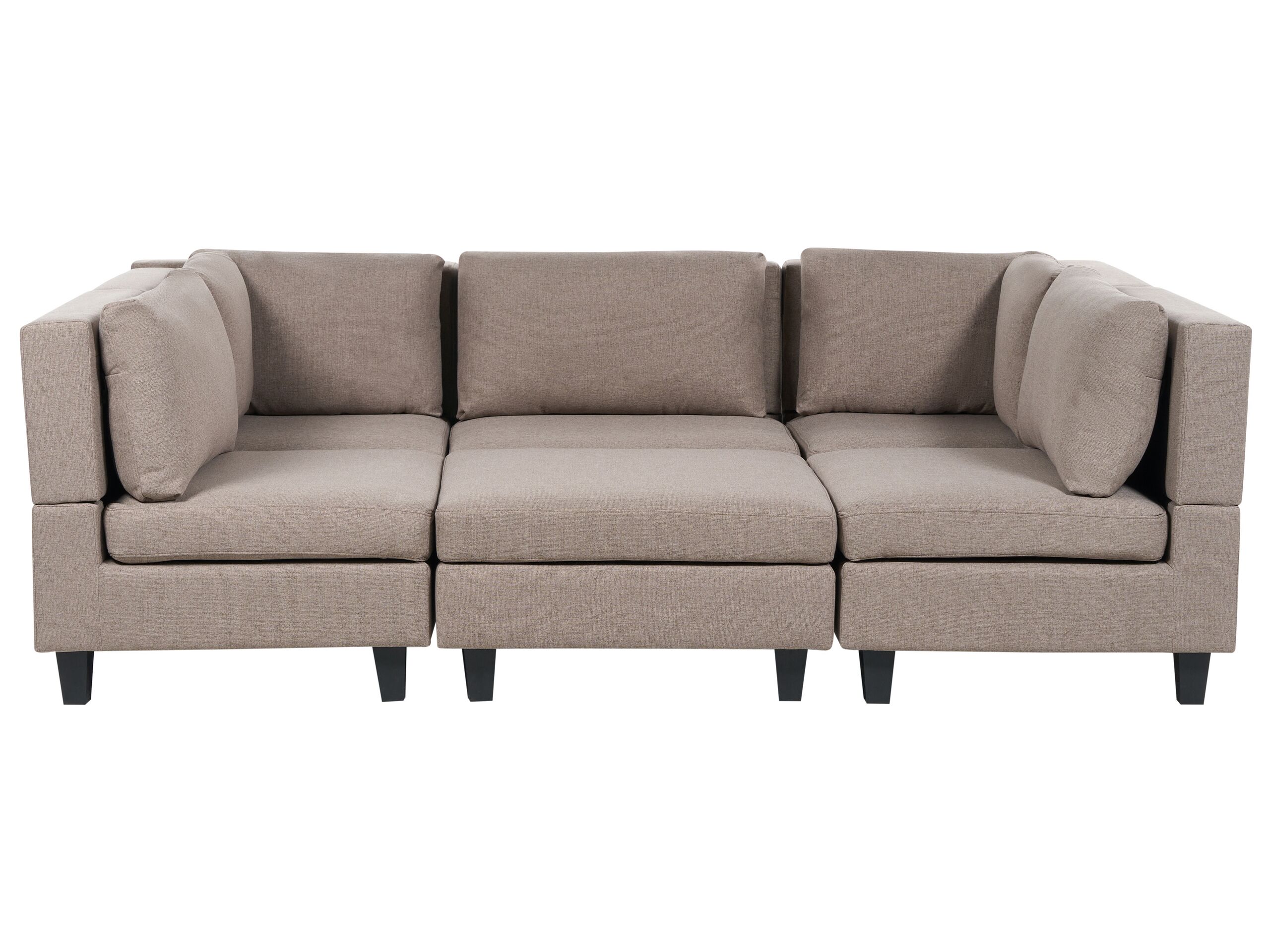 5-Seater Modular Fabric Sofa with Ottoman Brown UNSTAD - Gemini Interiors