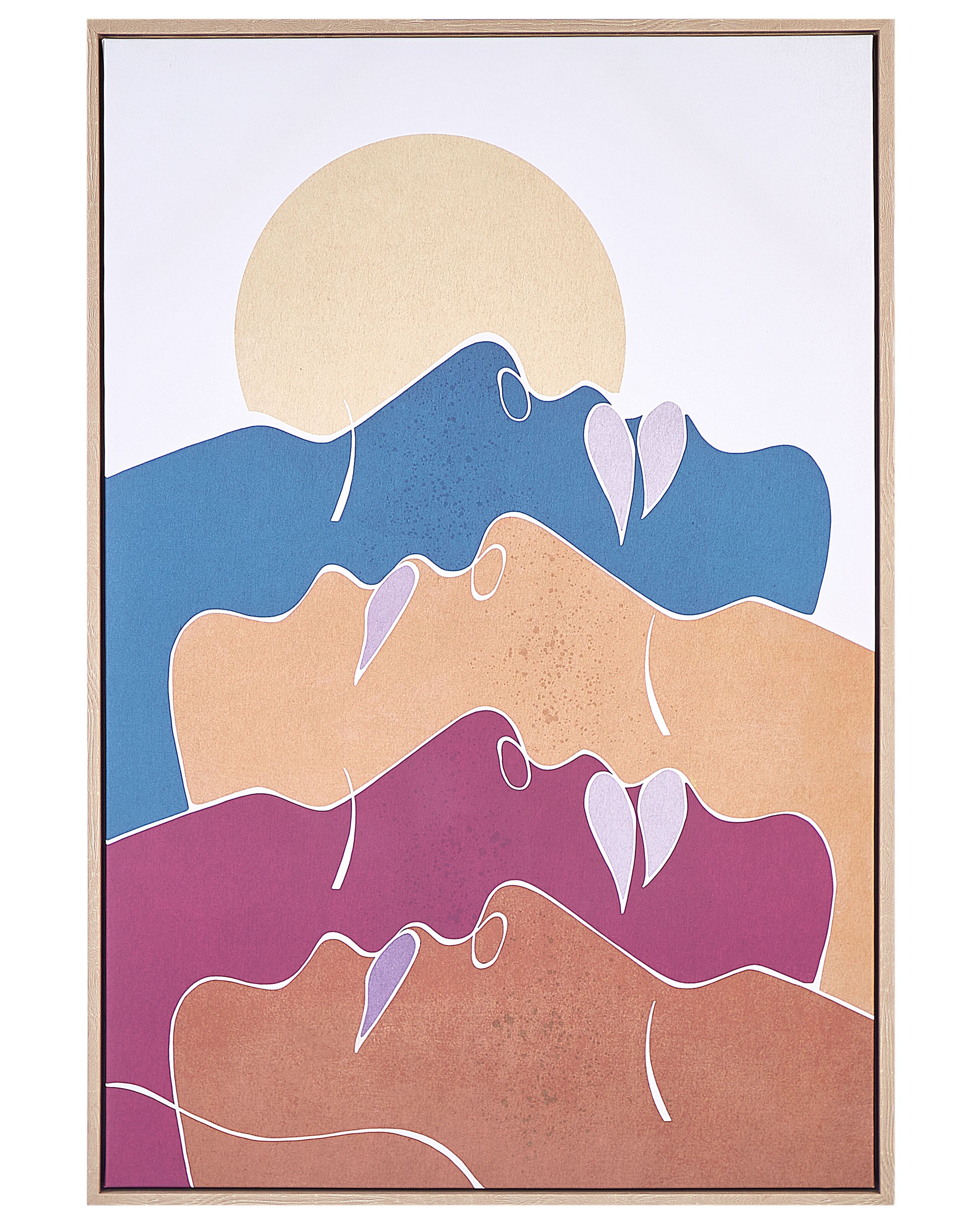 Abstract Framed Canvas Wall Art 63 x 93 cm Multicolour FASANO - Gemini Interiors