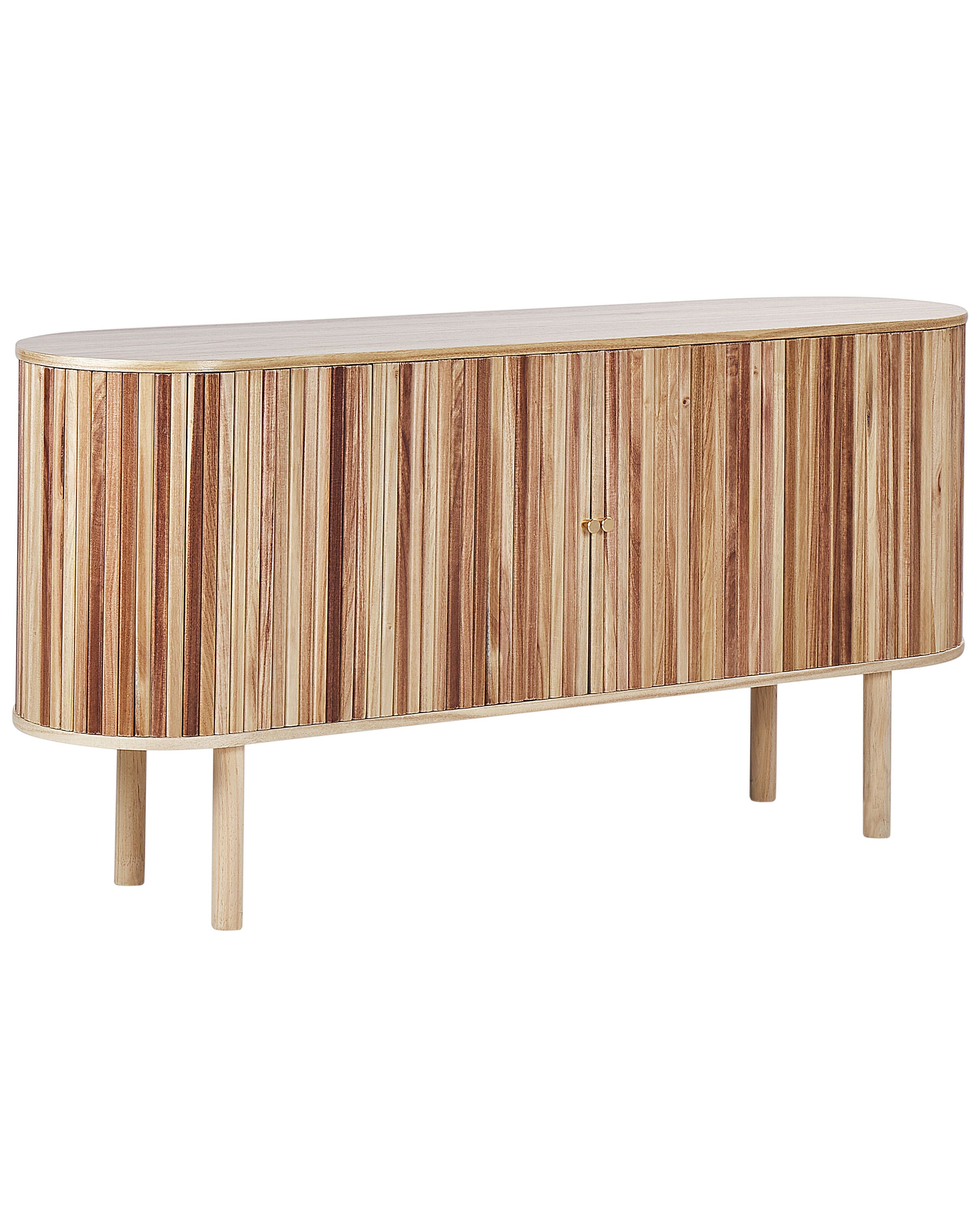 Wooden 2 Door Sideboard 75 cm Light MANARA - Gemini Interiors