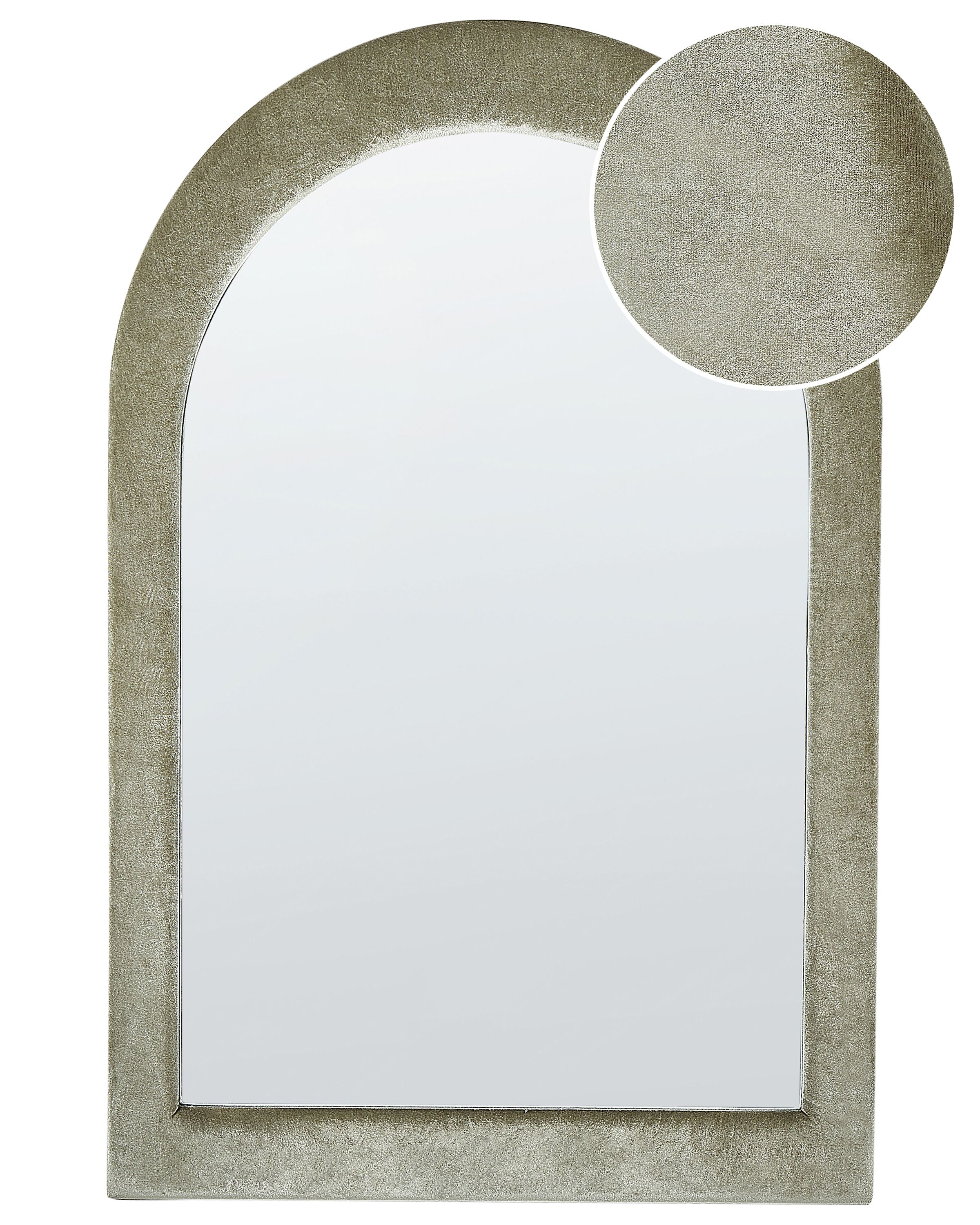 Velvet Wall Mirror 60x90cm Green - Gemini Interiors