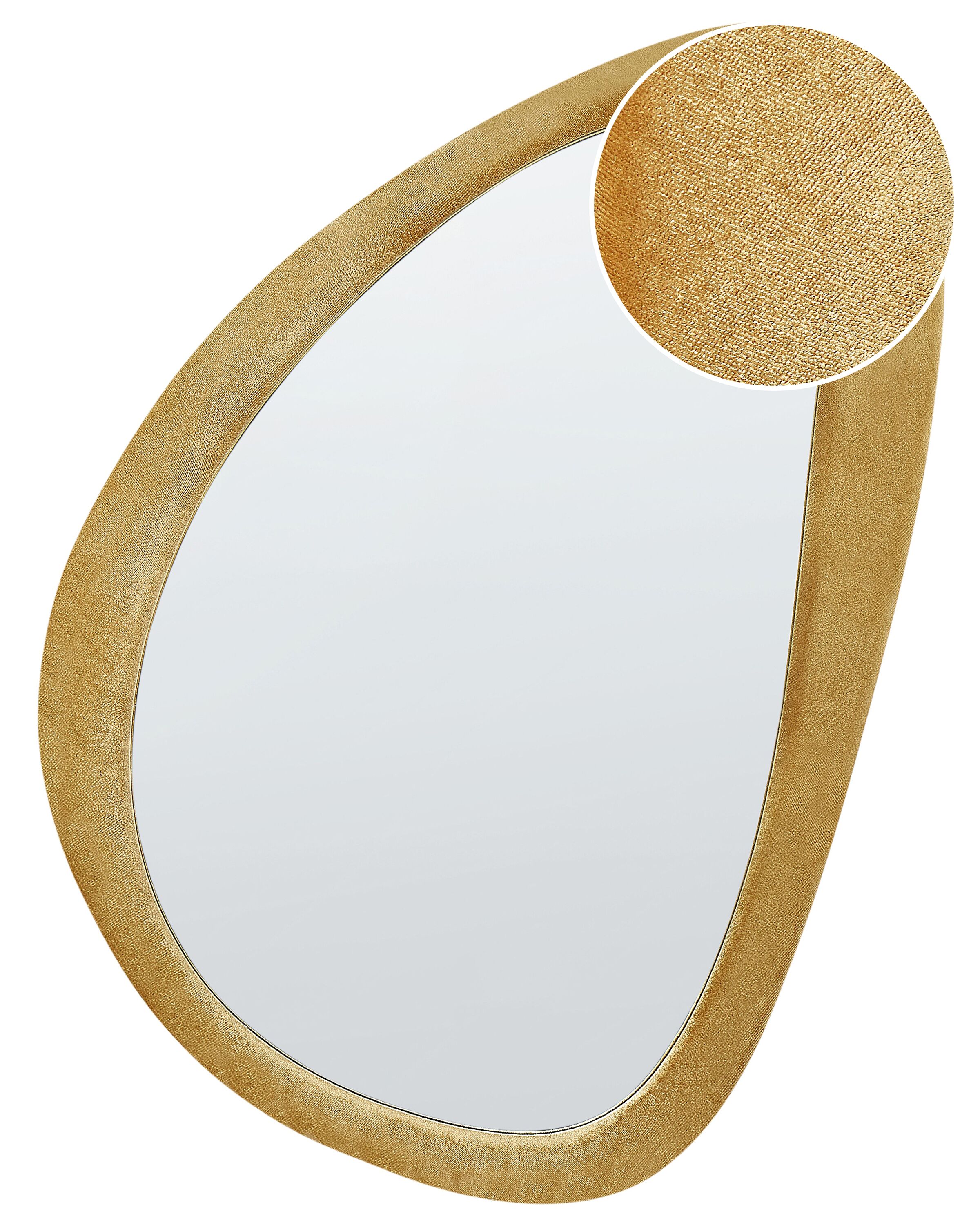Velvet Wall Mirror 61x91cm Yellow - Gemini Interiors