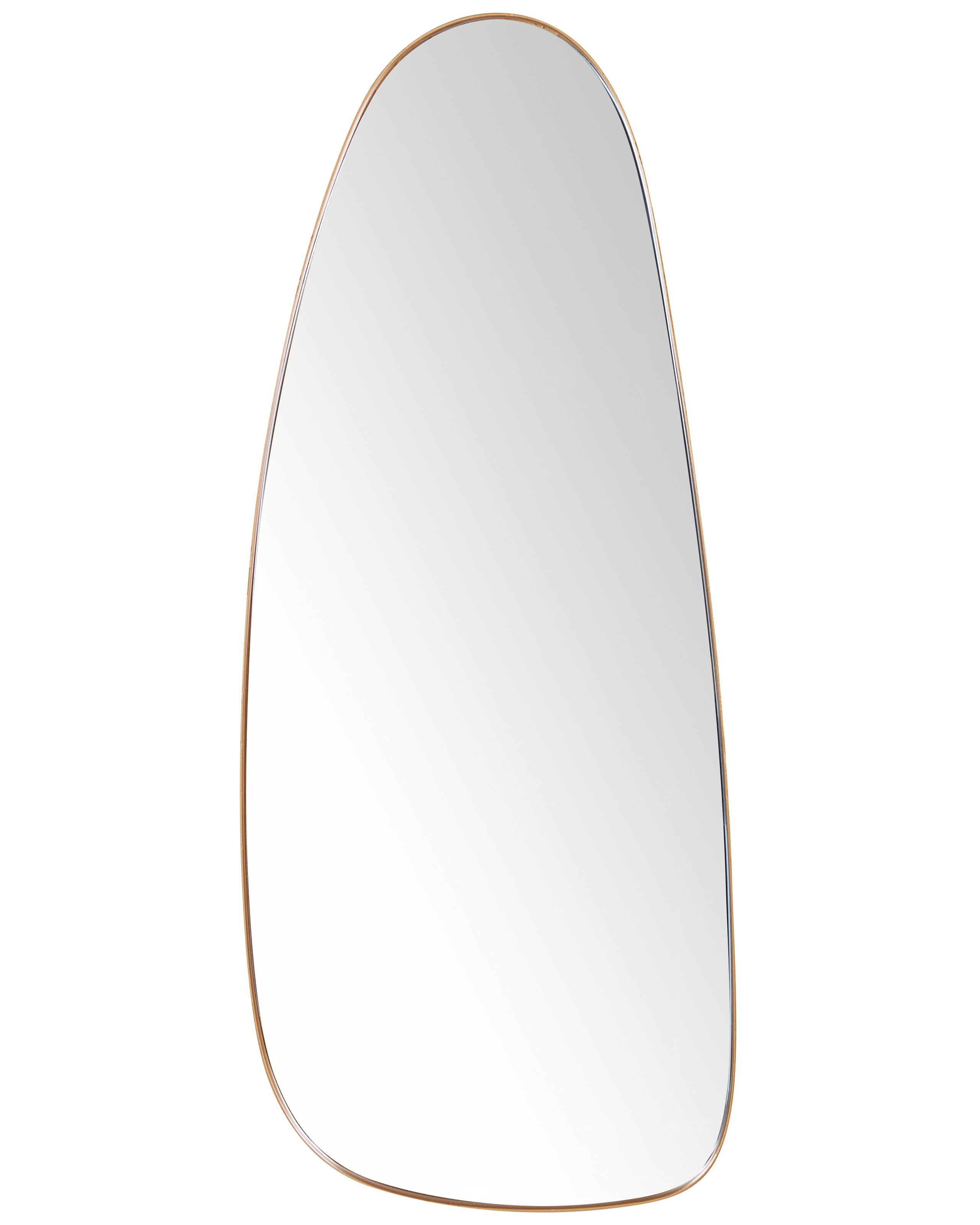 Metal Wall Mirror 39x95cm Gold - Gemini Interiors