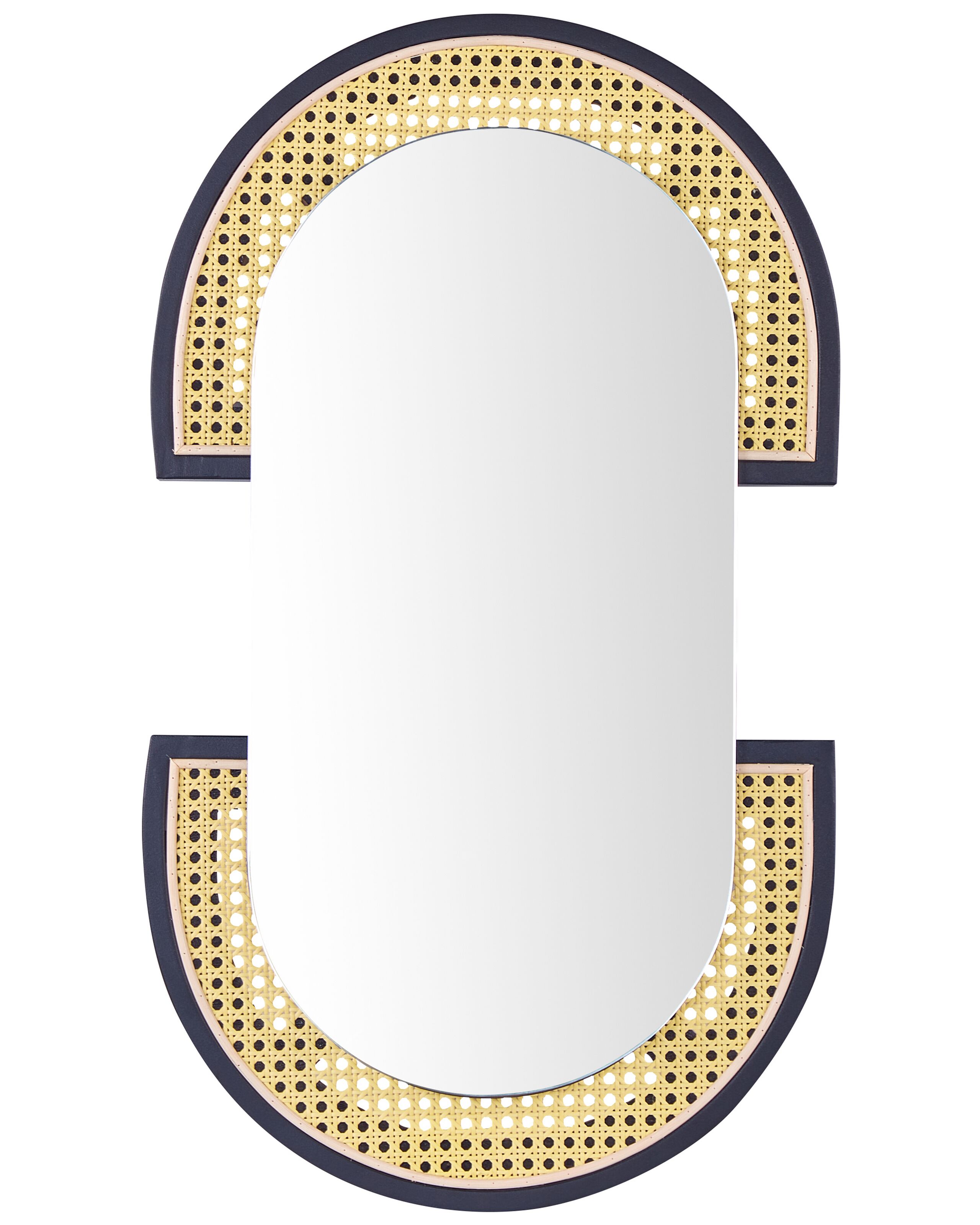 Rattan Wall Mirror 43x75cm Light - Gemini Interiors