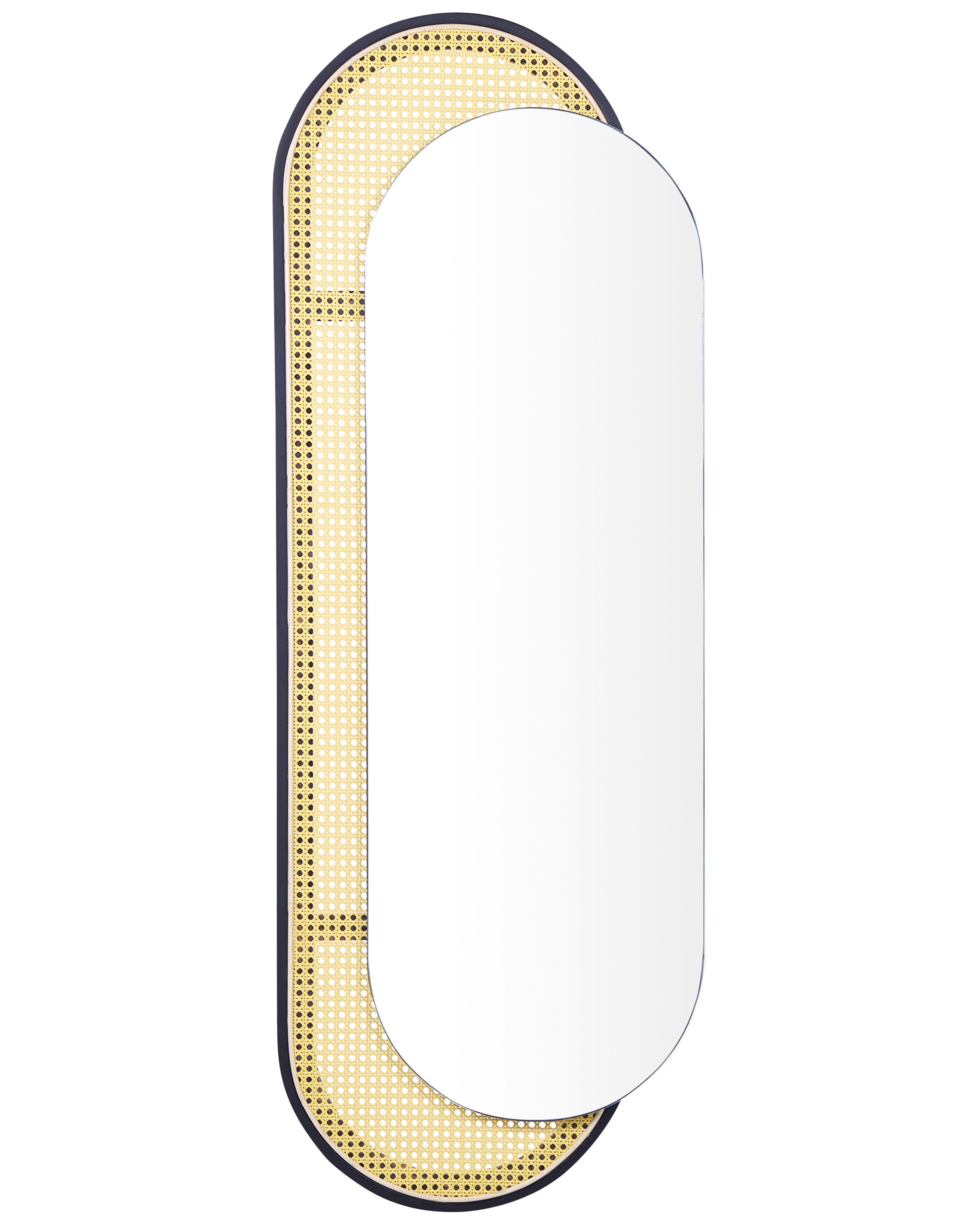 Rattan Wall Mirror 51x143cm Light - Gemini Interiors