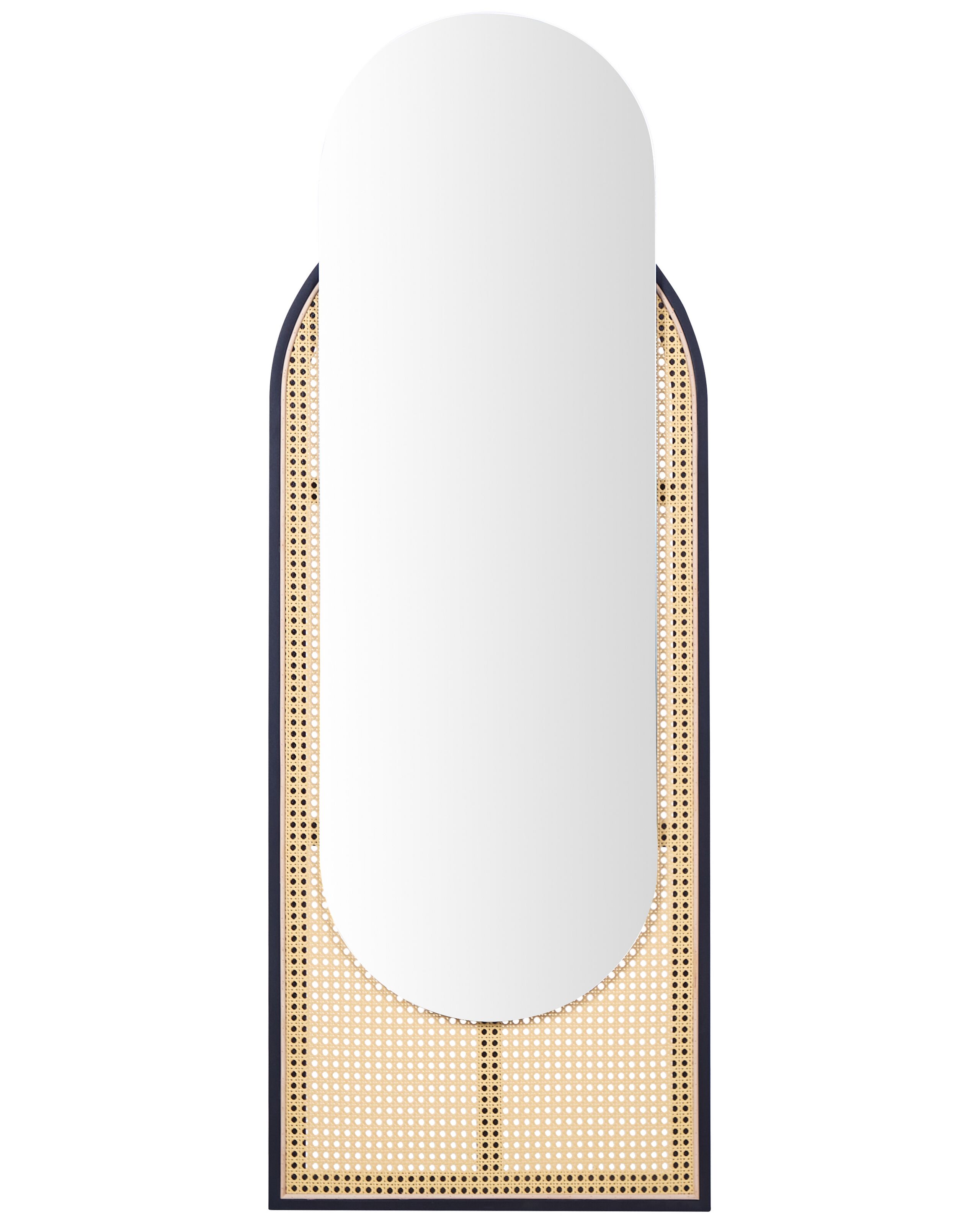 Rattan Wall Mirror 53x143cm Light - Gemini Interiors