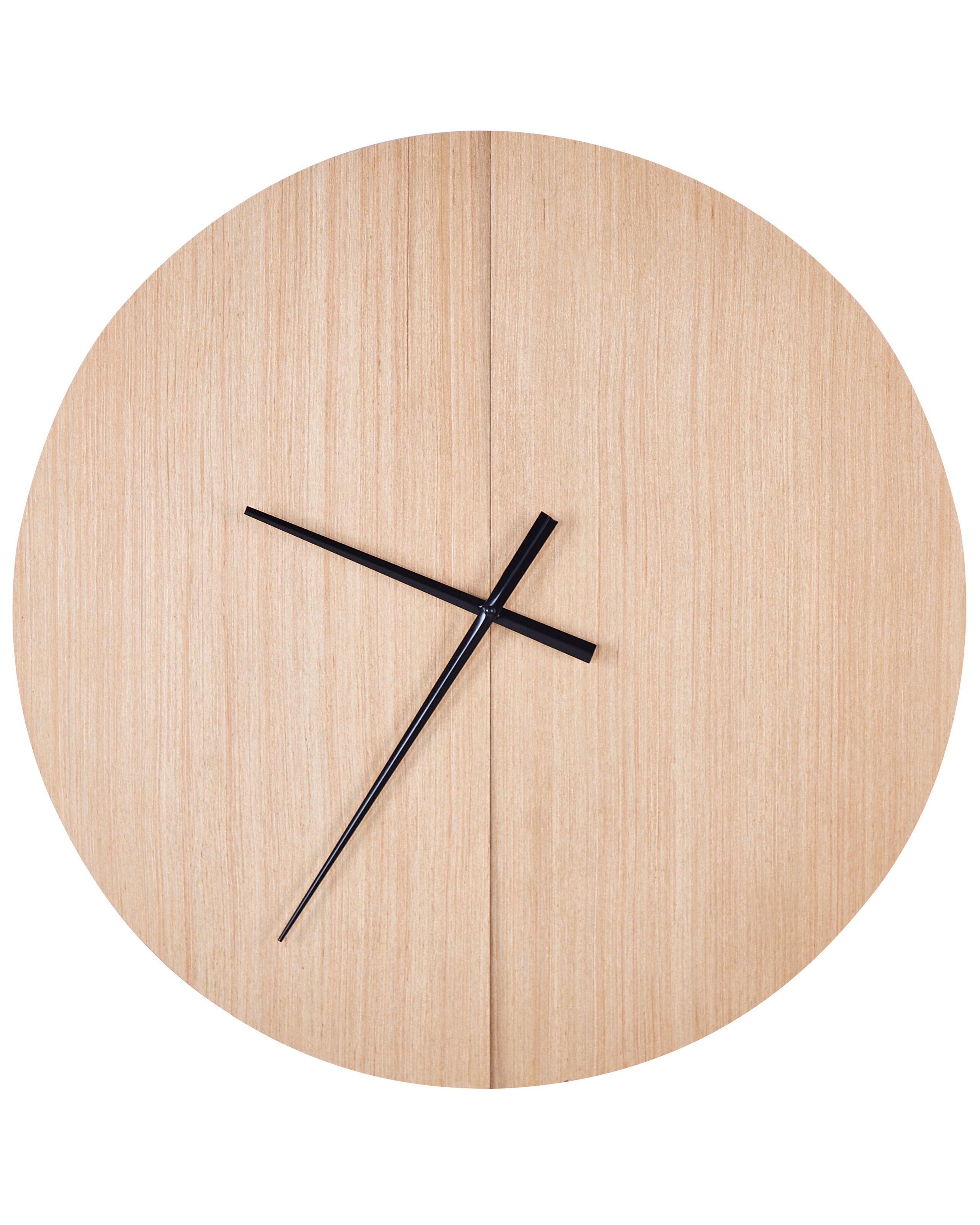 Wall Clock 60cm Light Wood - Gemini Interiors