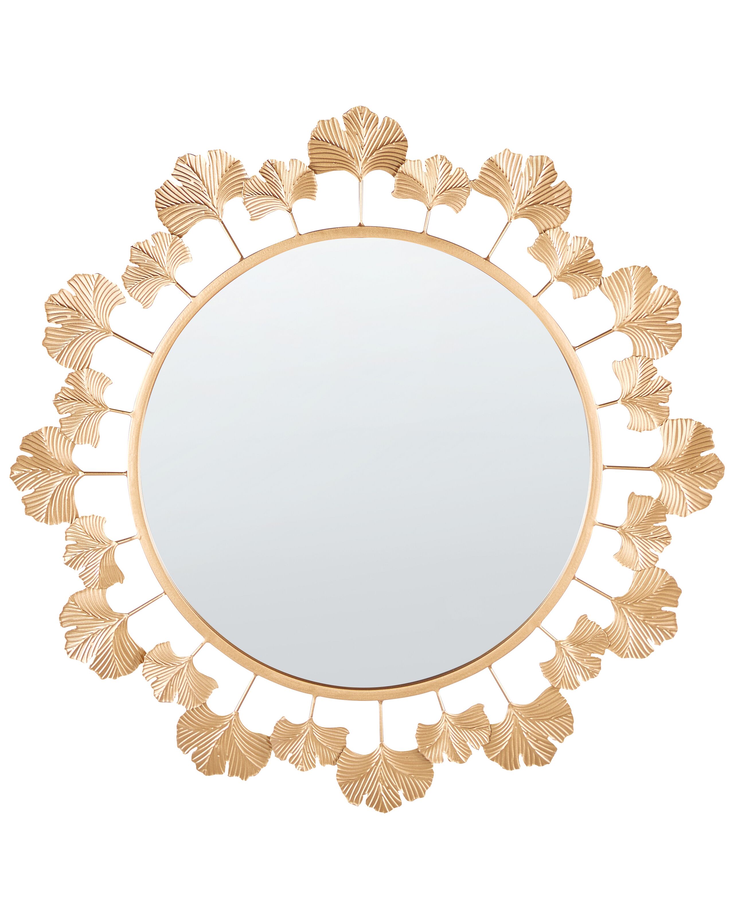 Round Metal Wall Mirror 60cm Gold - Gemini Interiors