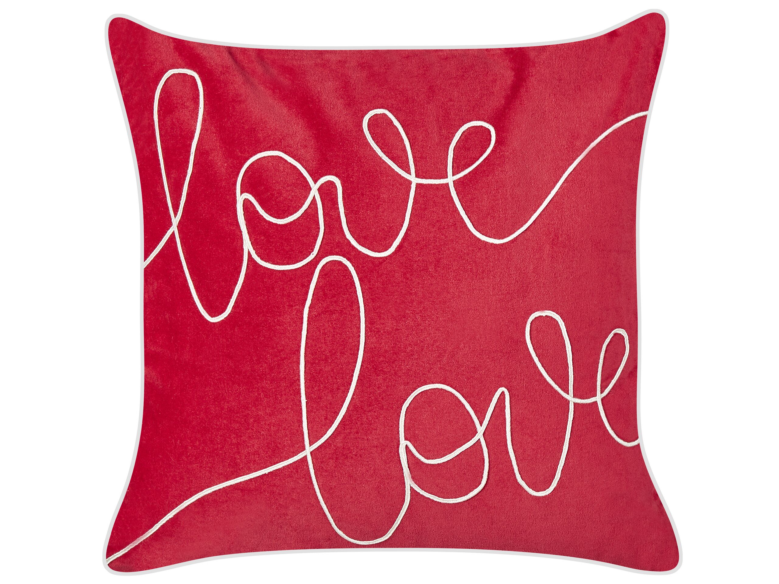 Velvet Cushion 45x45cm Red - Gemini Interiors