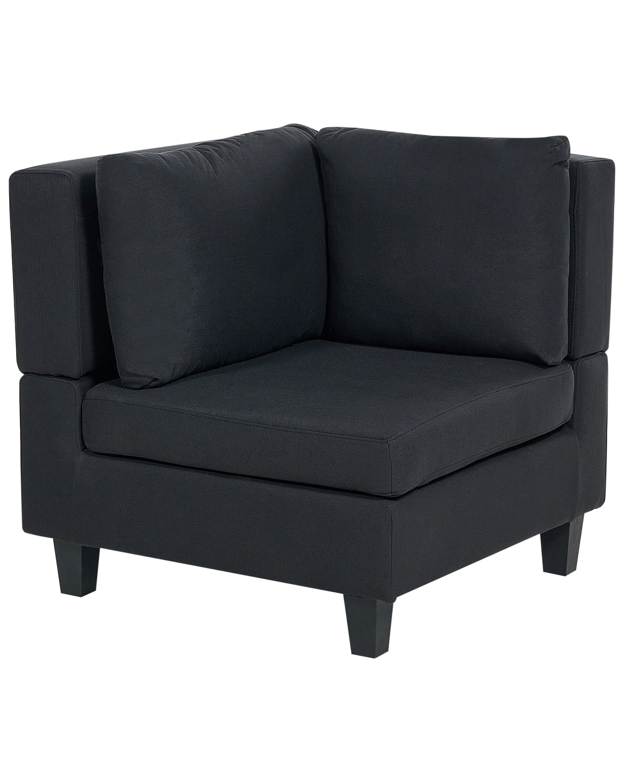 Fabric Corner Section Black UNSTAD - Gemini Interiors