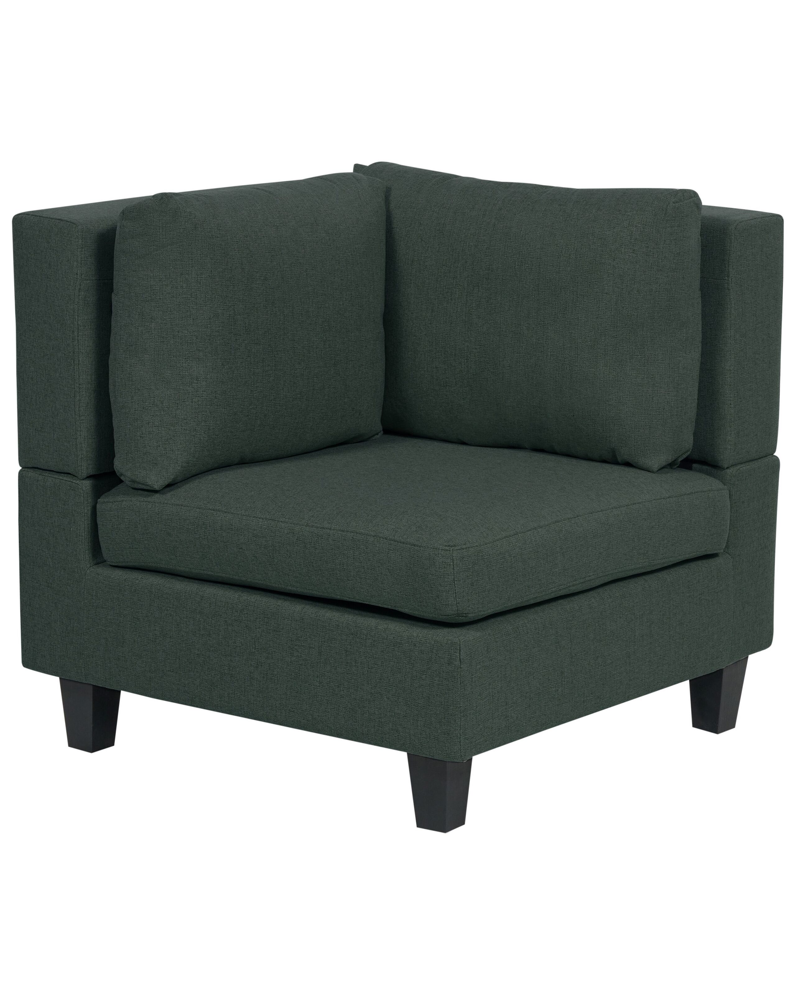 Fabric Corner Section Dark Green UNSTAD - Gemini Interiors
