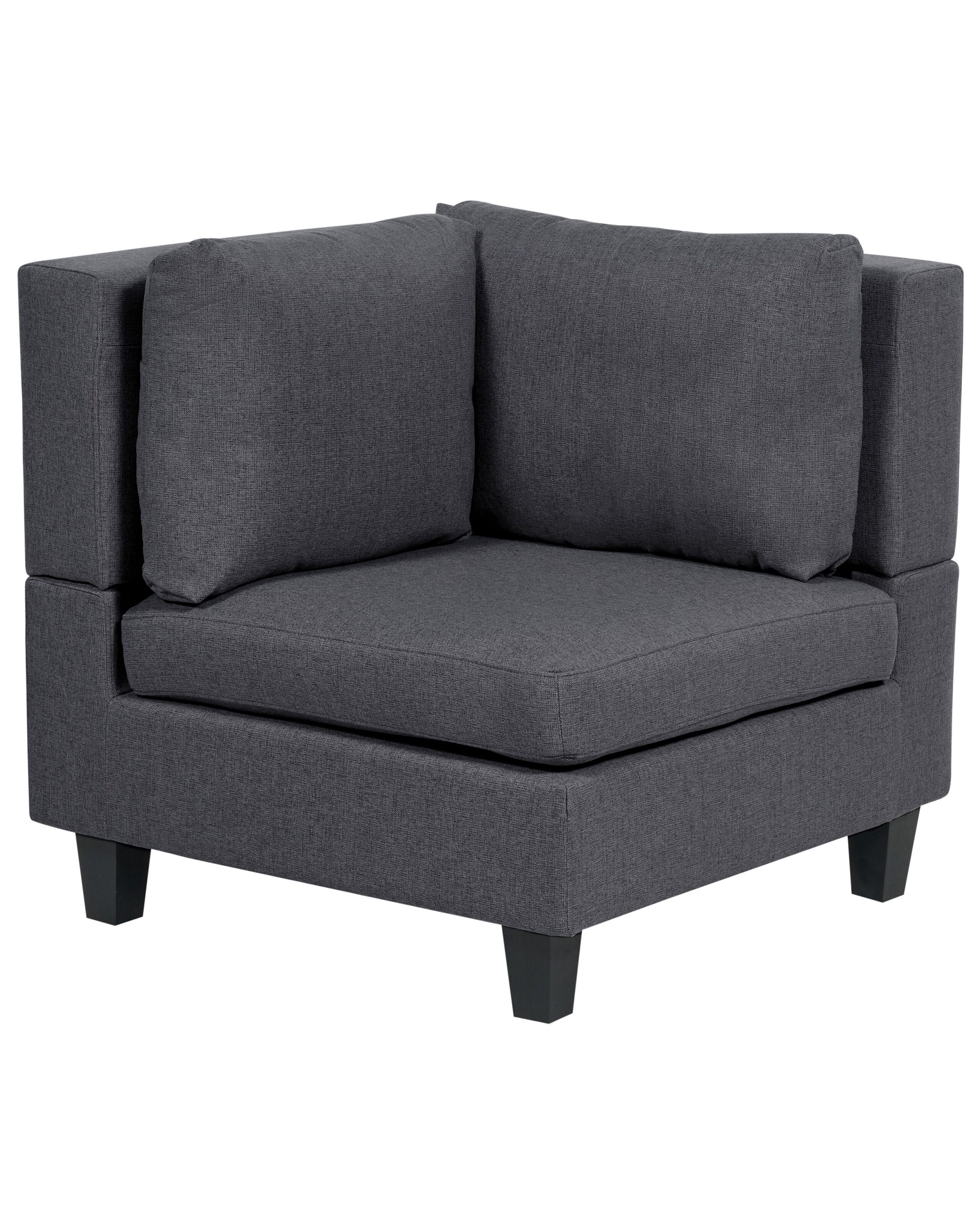 Fabric Corner Section Dark Grey UNSTAD - Gemini Interiors