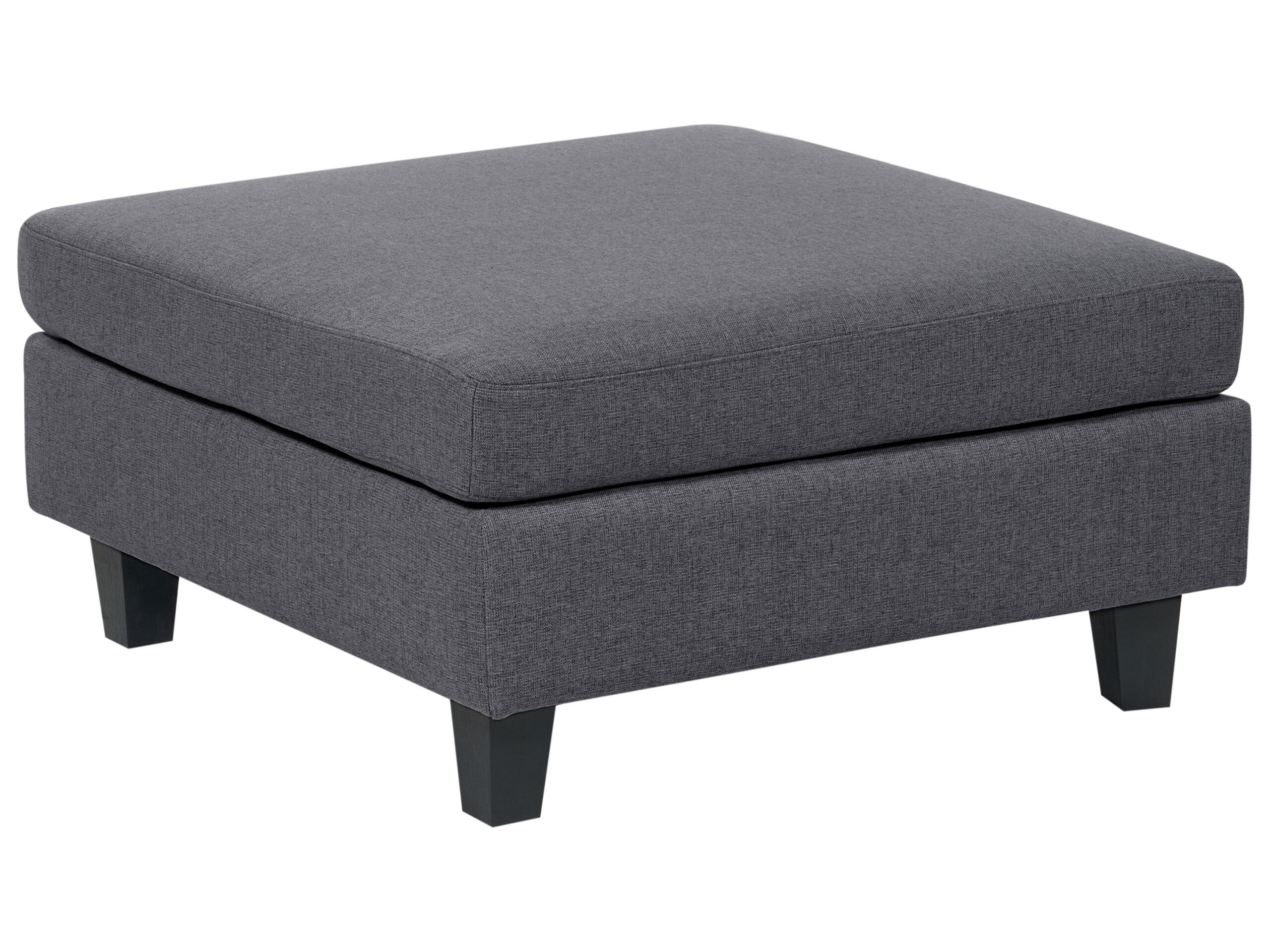 Fabric Ottoman Dark Grey UNSTAD - Gemini Interiors