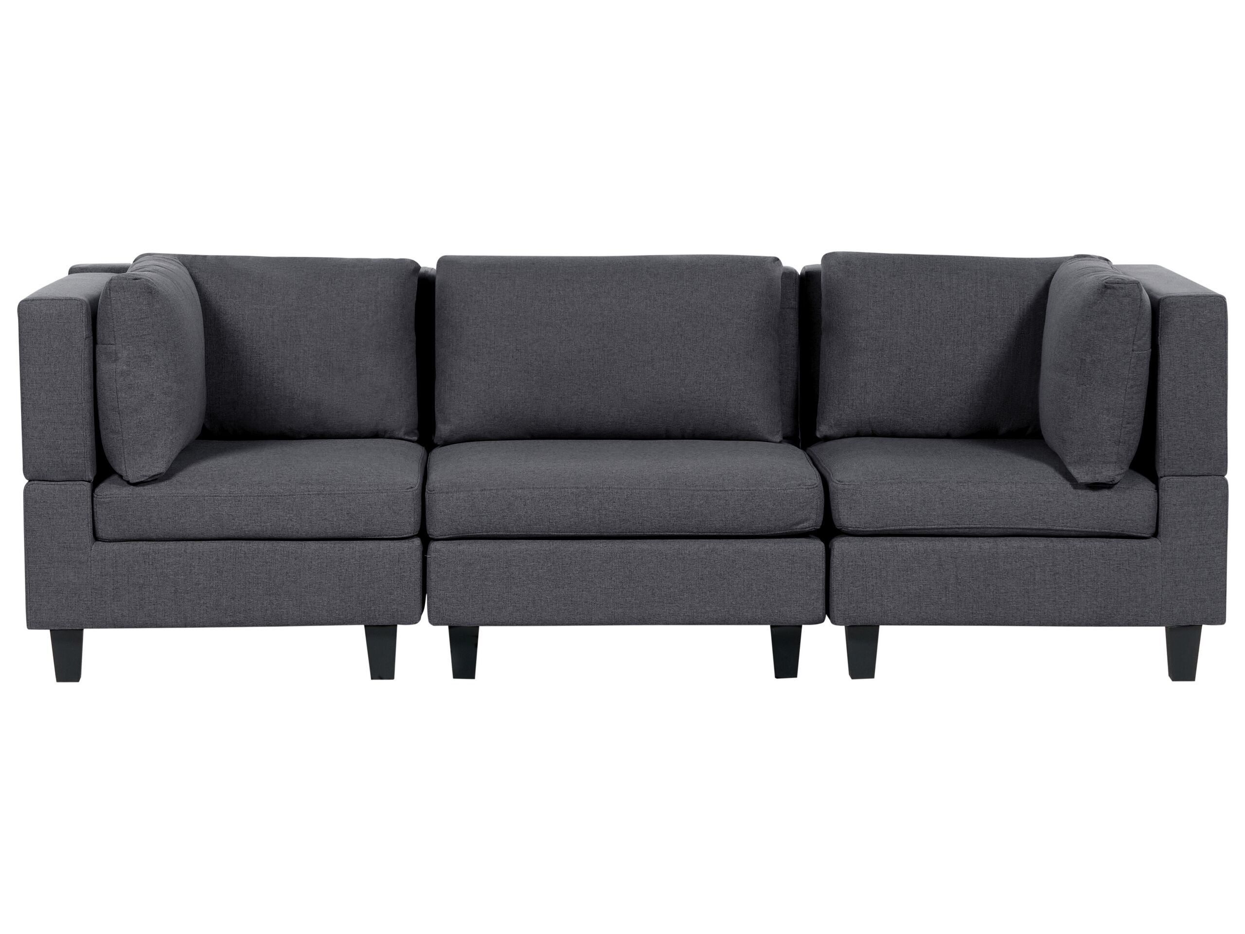 3-Seater Modular Fabric Sofa Dark Grey UNSTAD - Gemini Interiors