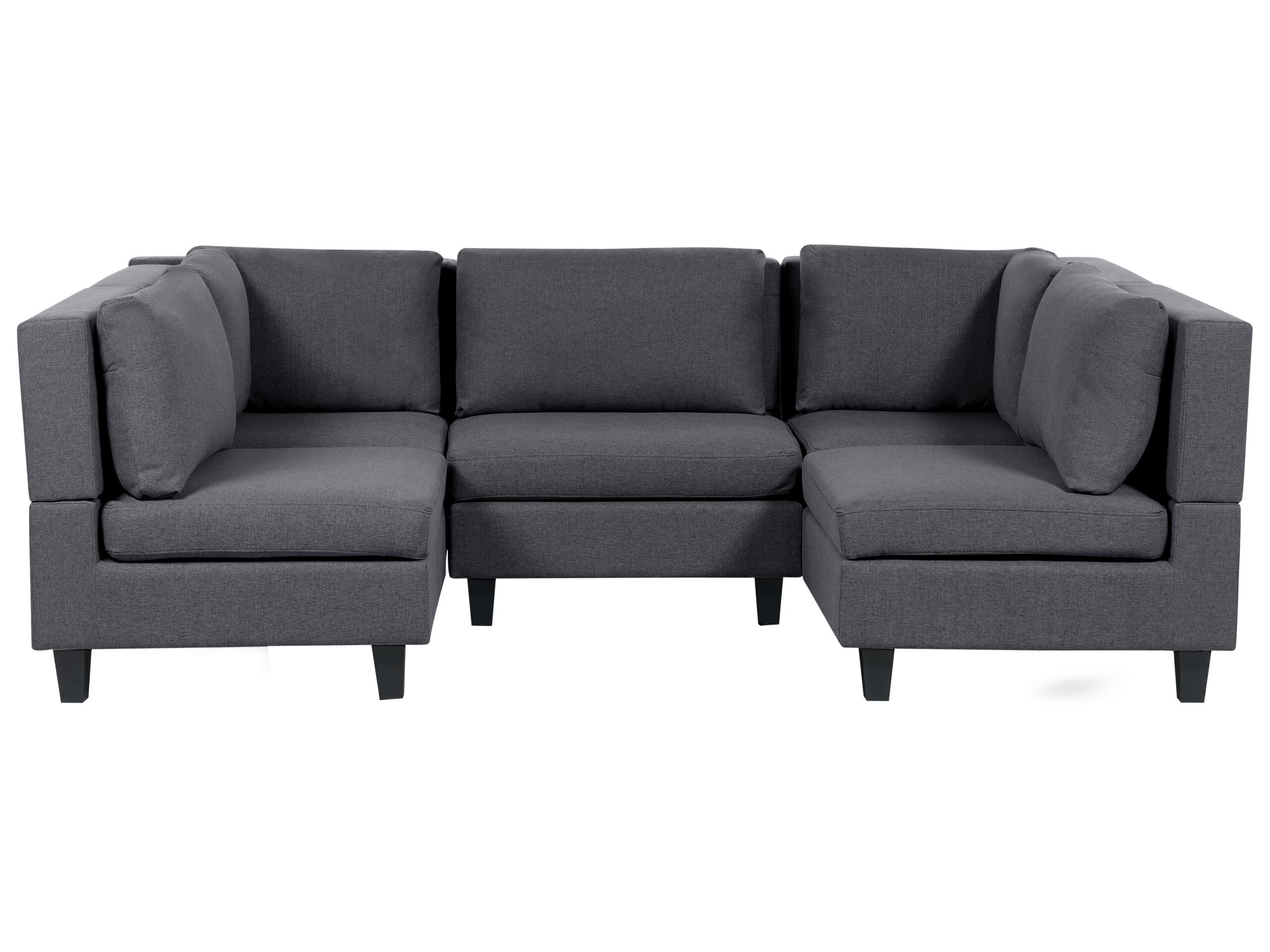 5-Seater Modular Fabric Sofa Dark Grey UNSTAD - Gemini Interiors