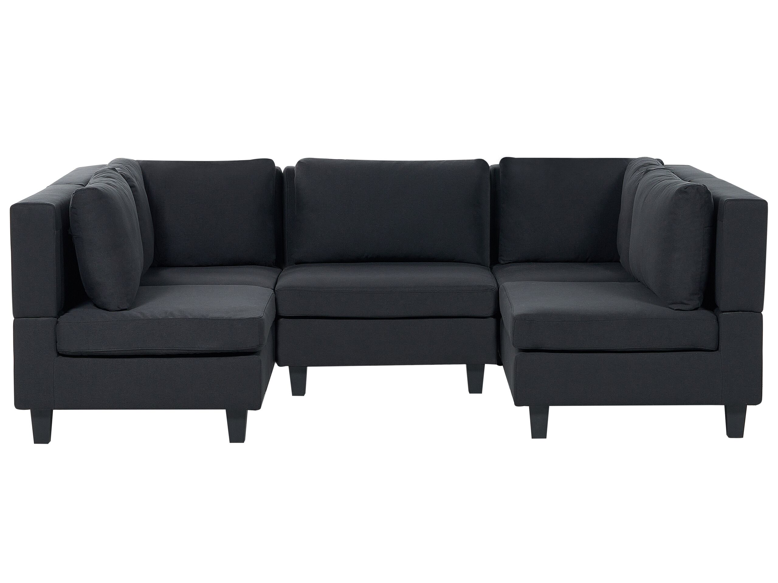5-Seater Modular Fabric Sofa Black UNSTAD - Gemini Interiors