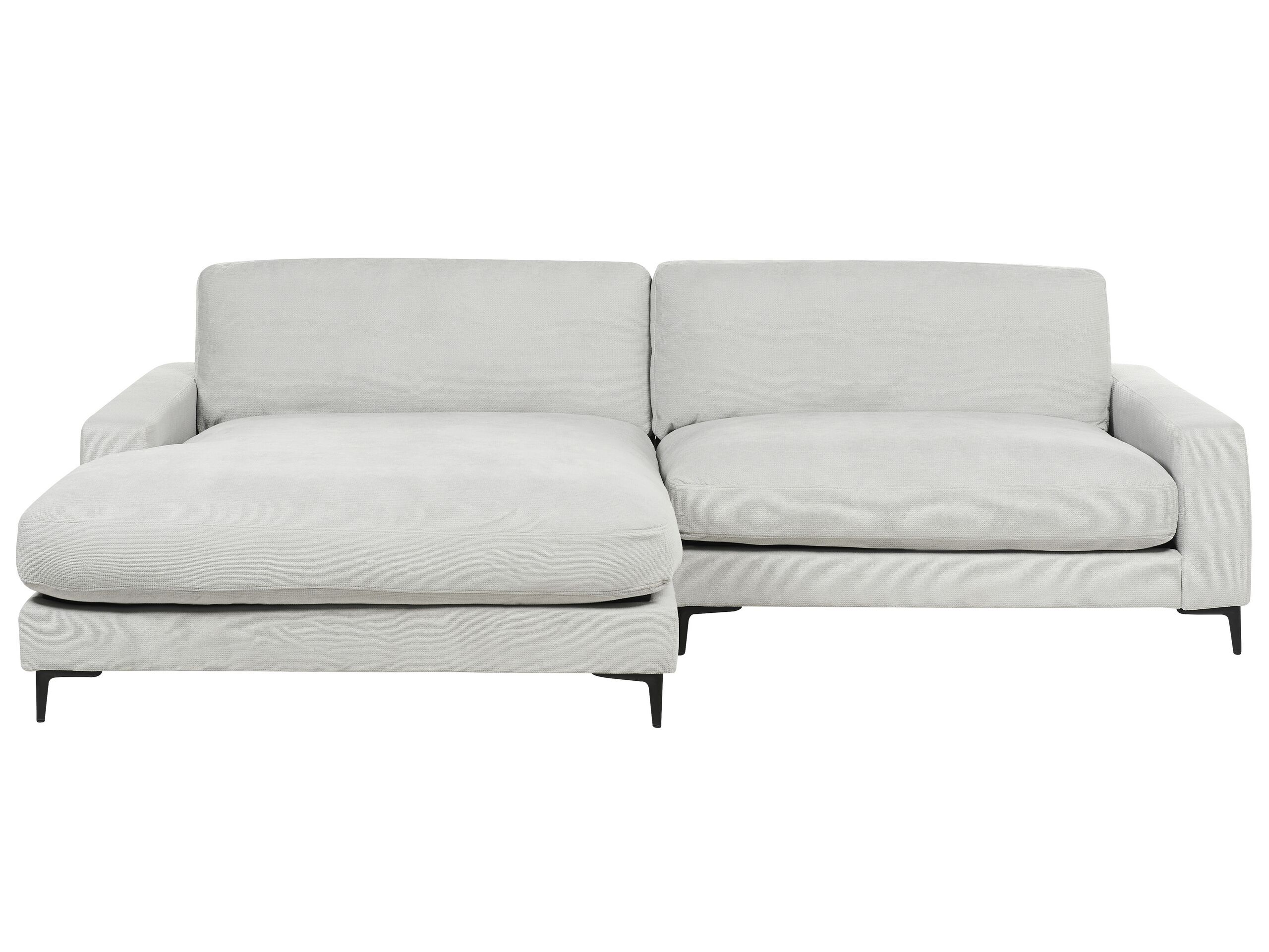 Right Hand Fabric Corner Sofa Light Grey MALOY - Gemini Interiors