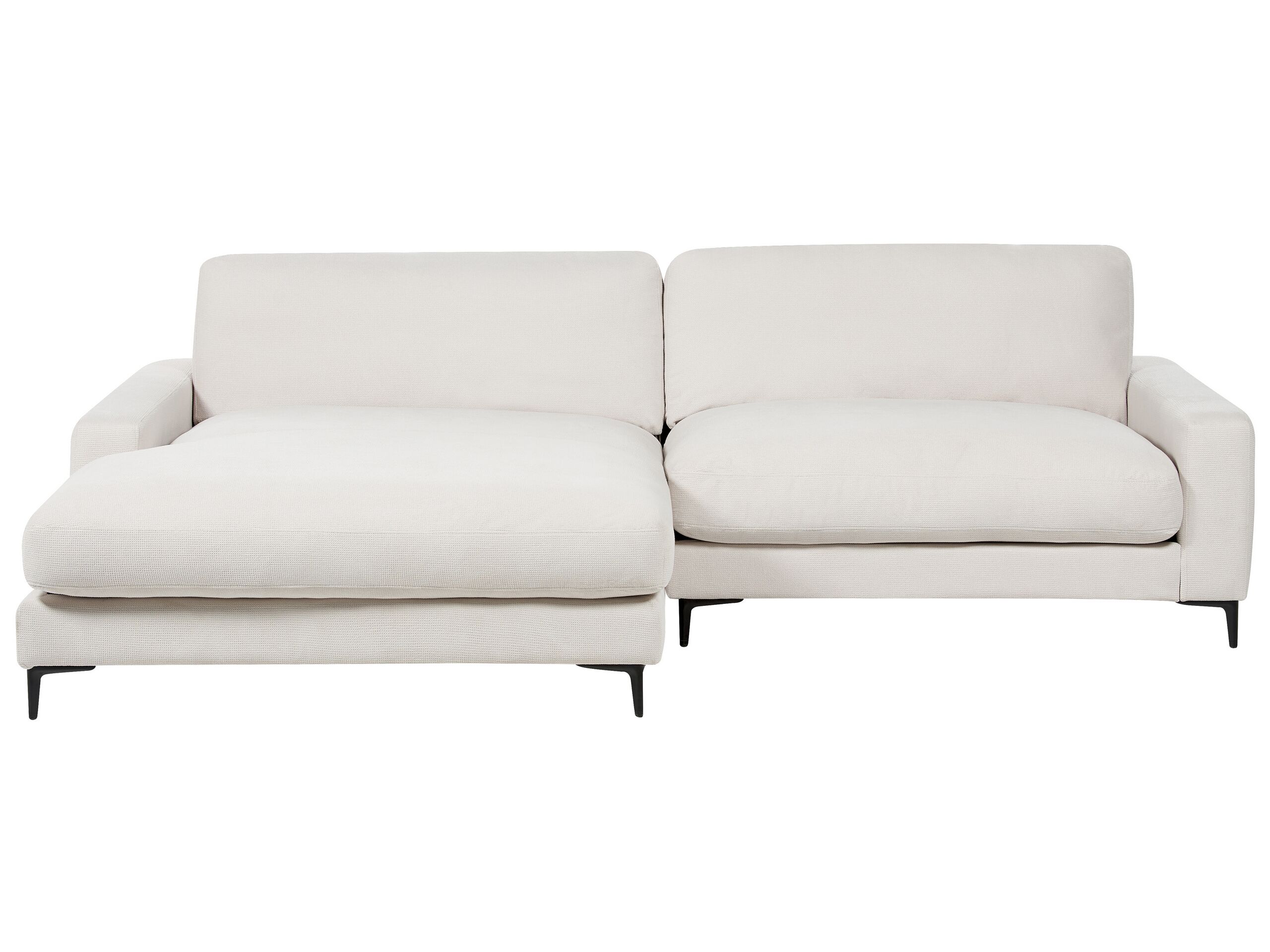 Right Hand Fabric Corner Sofa Off-White MALOY - Gemini Interiors