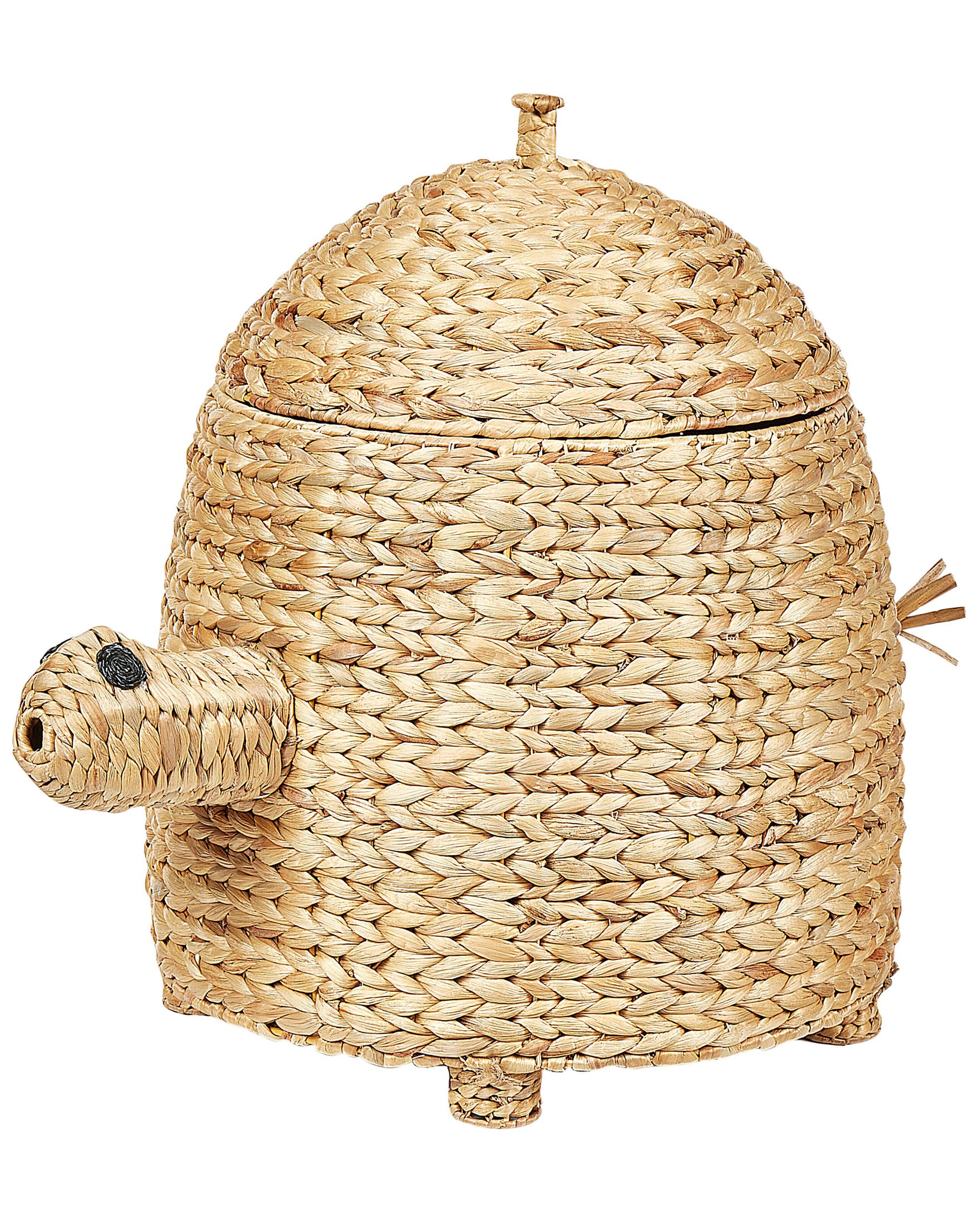 Water Hyacinth Wicker Turtle Basket Natural - Gemini Interiors