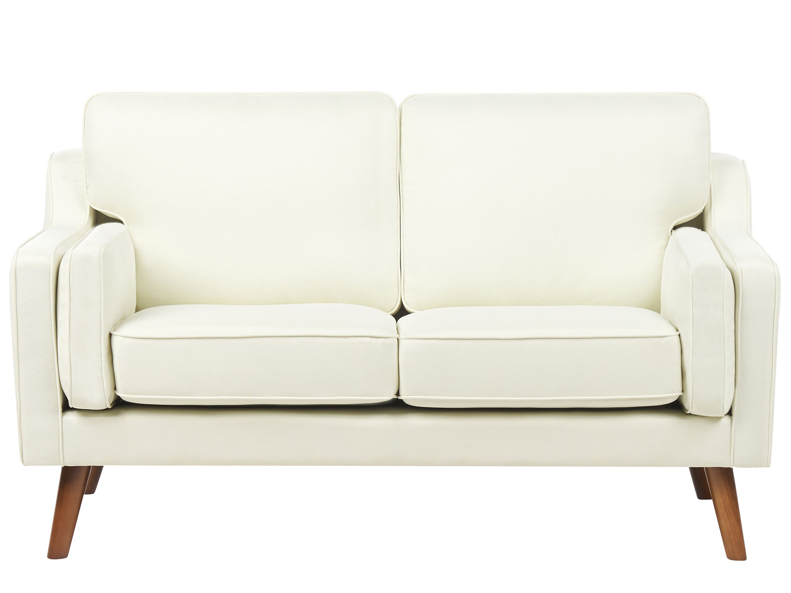 2 Seater Fabric Sofa Off-White LOKKA - Gemini Interiors