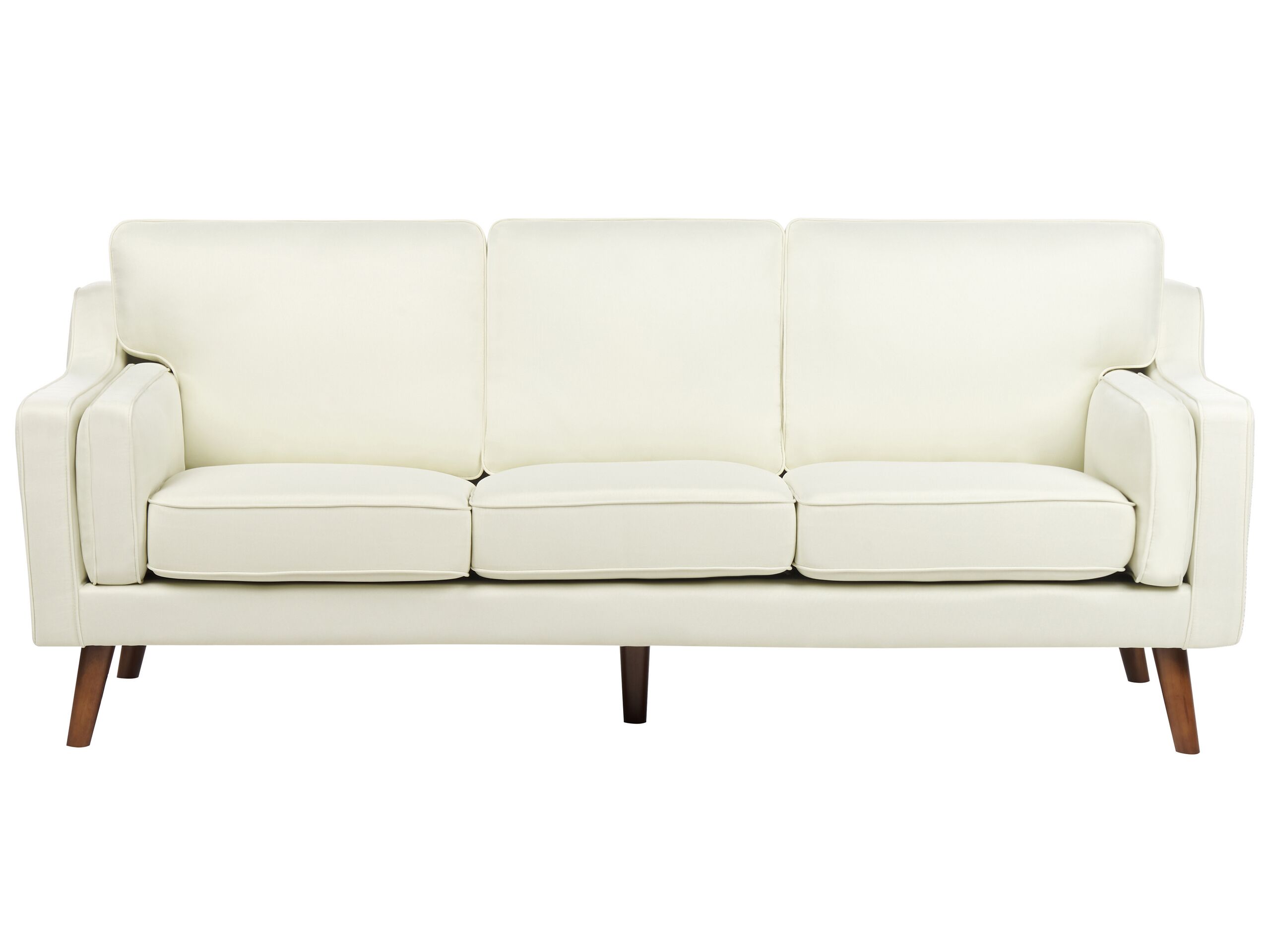 3 Seater Fabric Sofa Off-White LOKKA - Gemini Interiors