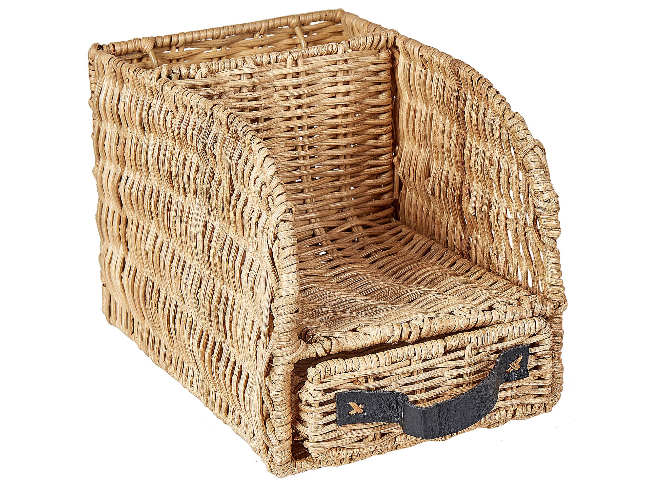 Rattan 1 Drawer Paper Organizer Light - Gemini Interiors