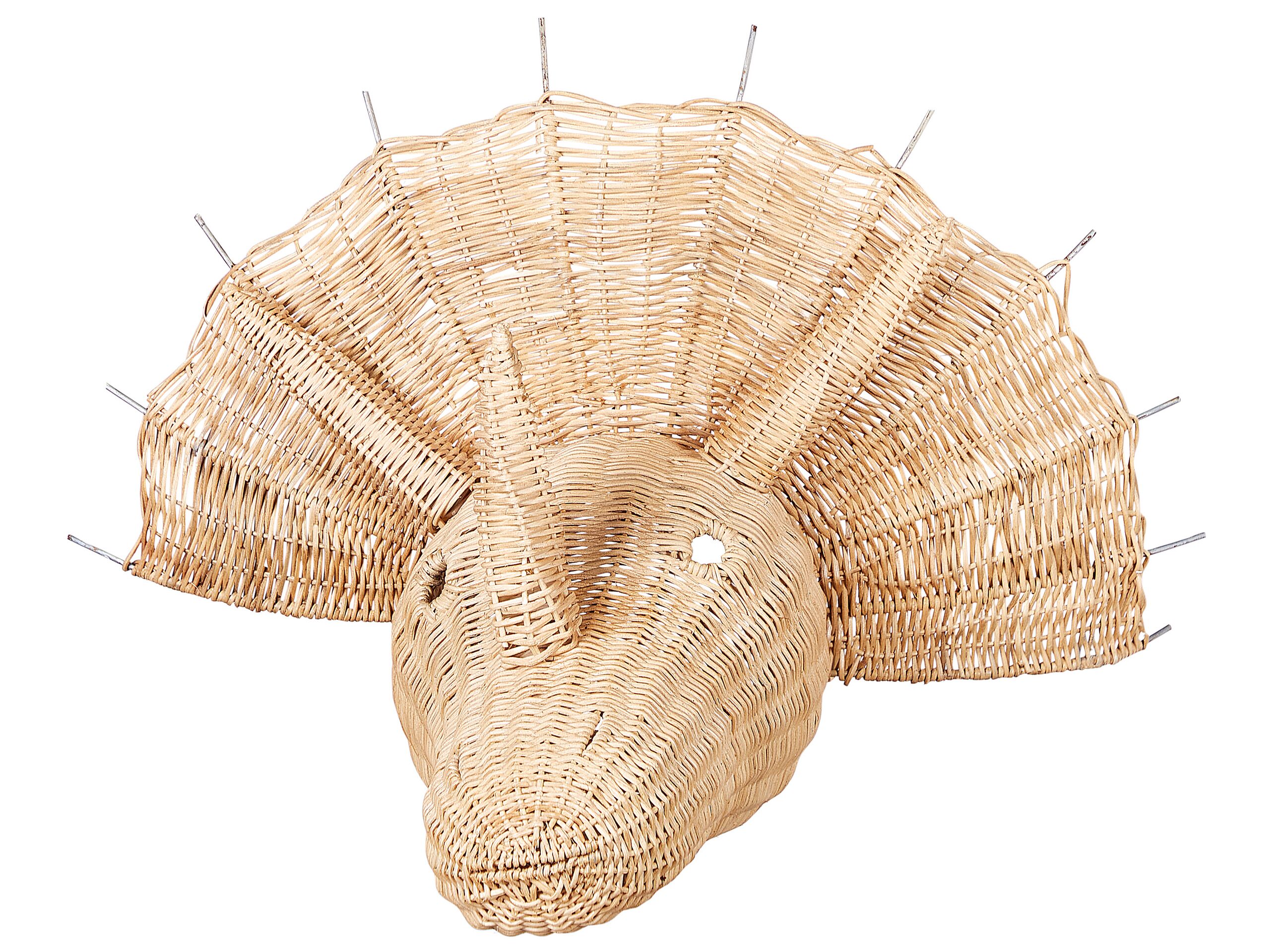 Rattan Animal Head Wall DÃ cor Dinosaur Light BIOKO - Gemini Interiors