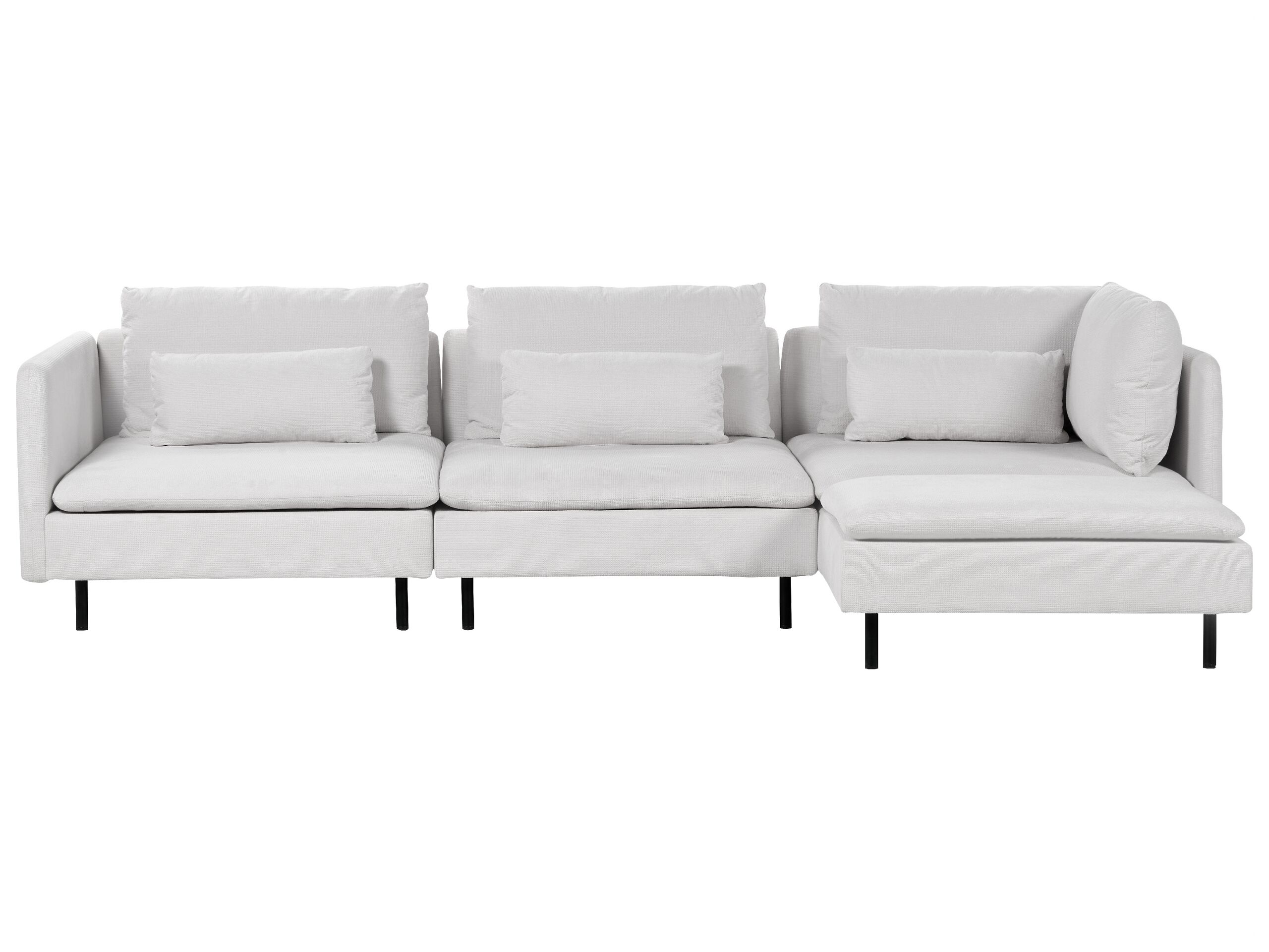 Left Hand Modular Fabric Corner Sofa Grey EGERIS - Gemini Interiors