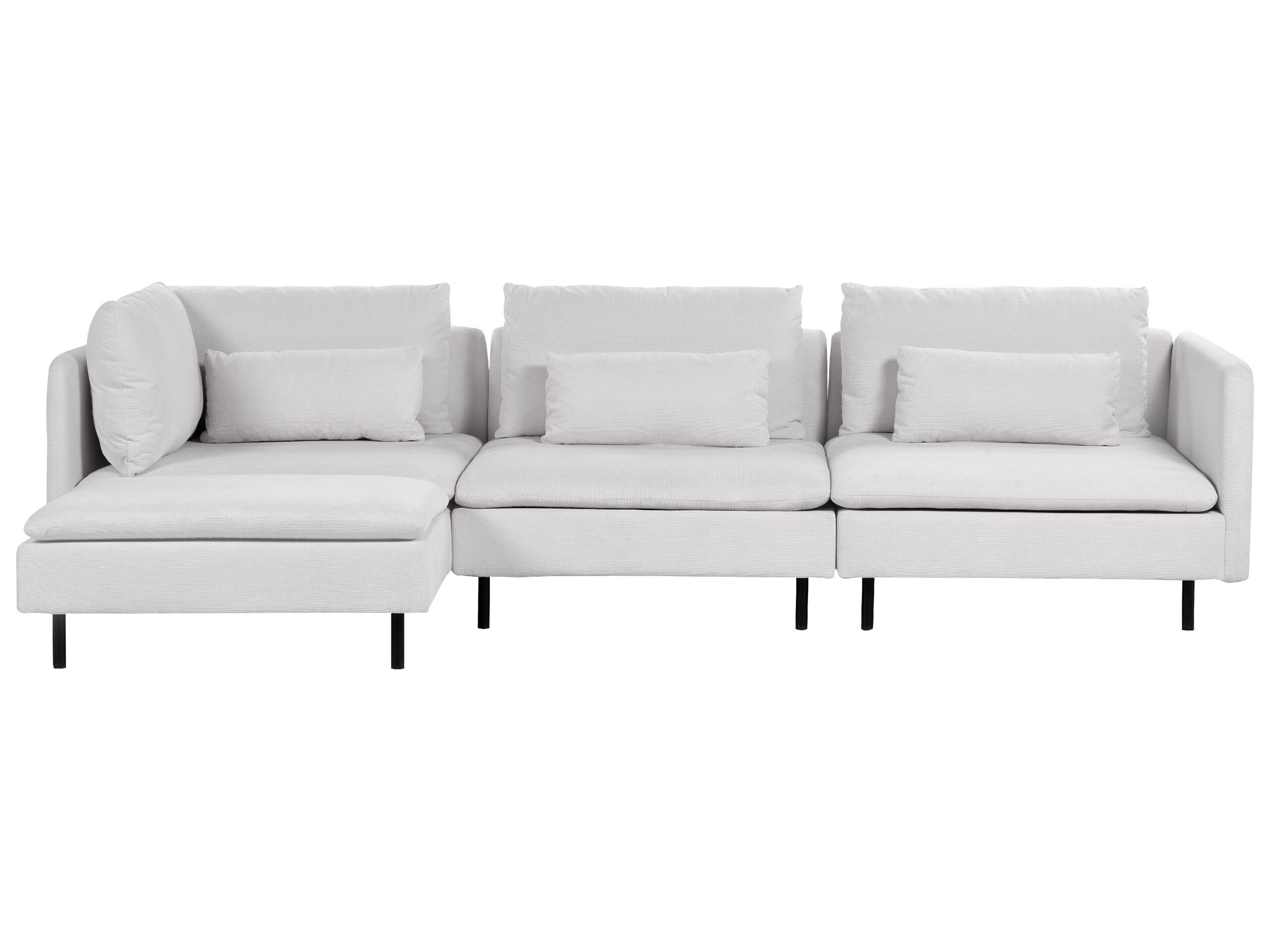 Right Hand Modular Fabric Corner Sofa Grey EGERIS - Gemini Interiors