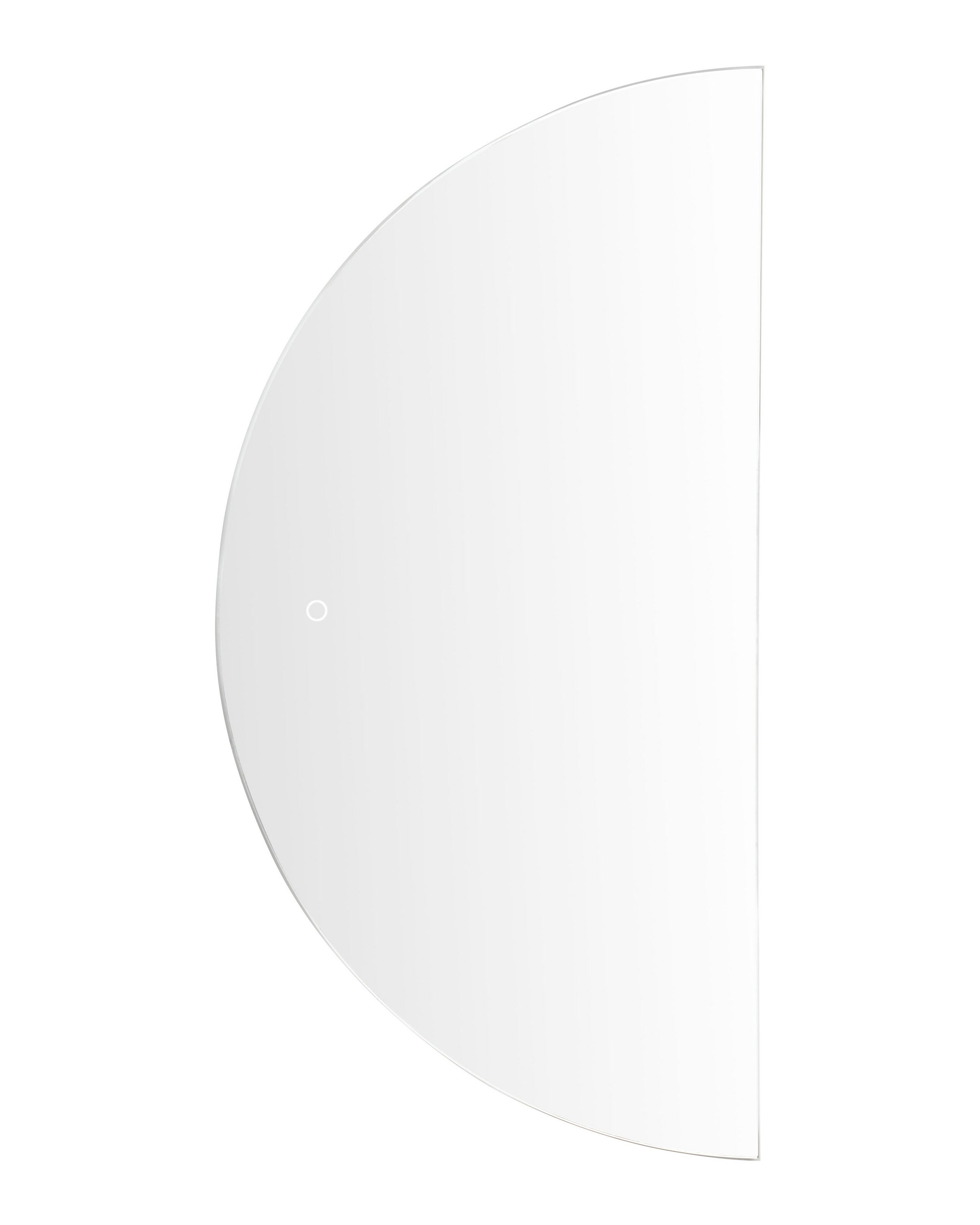 Half-Round LED Wall Mirror 50x100cm Silver - Gemini Interiors
