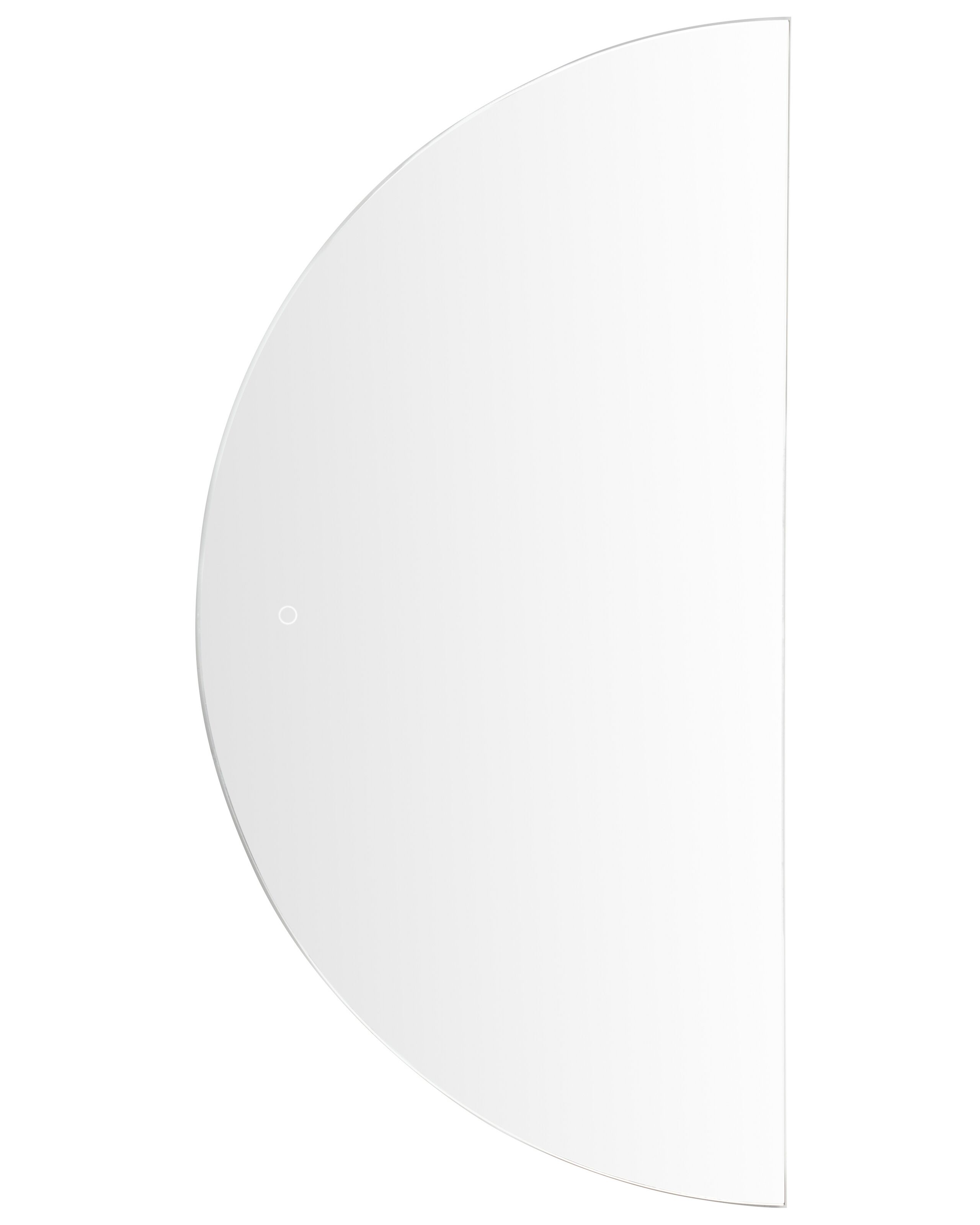 Half-Round LED Wall Mirror 60x120cm Silver - Gemini Interiors