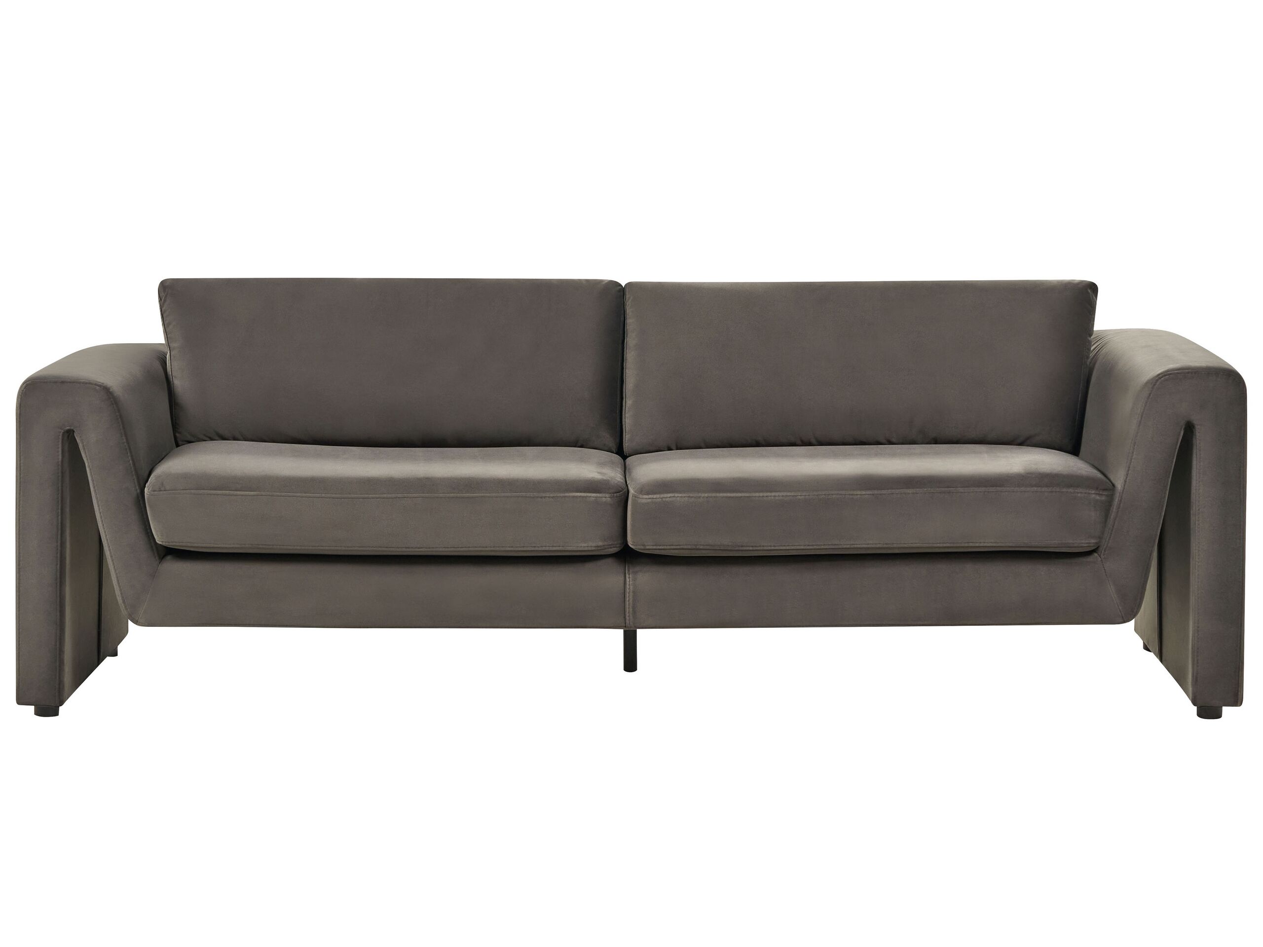 Velvet Sofa Graphite Grey MAUNU - Gemini Interiors
