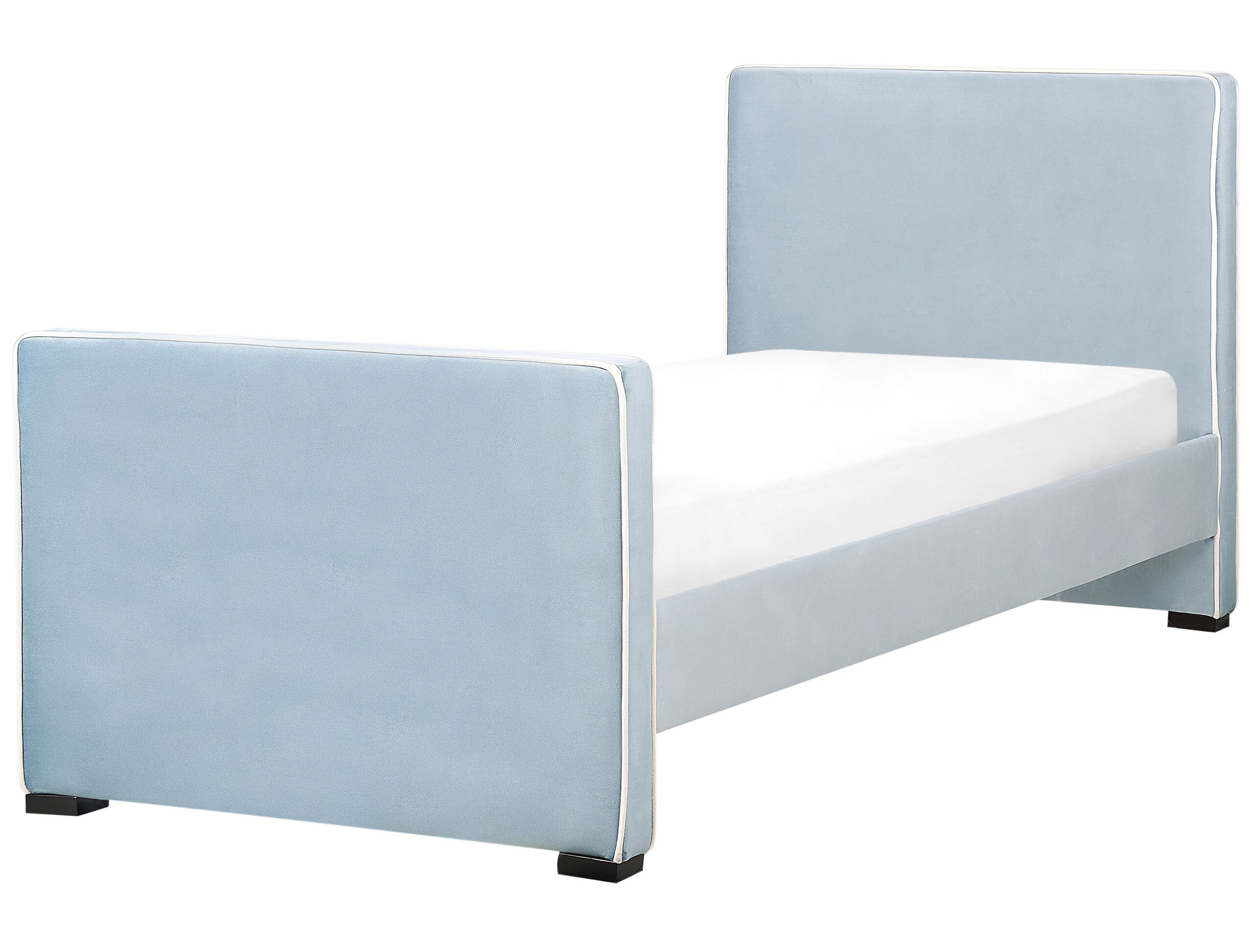 Velvet EU Single Size Bed Blue TEENIE - Gemini Interiors