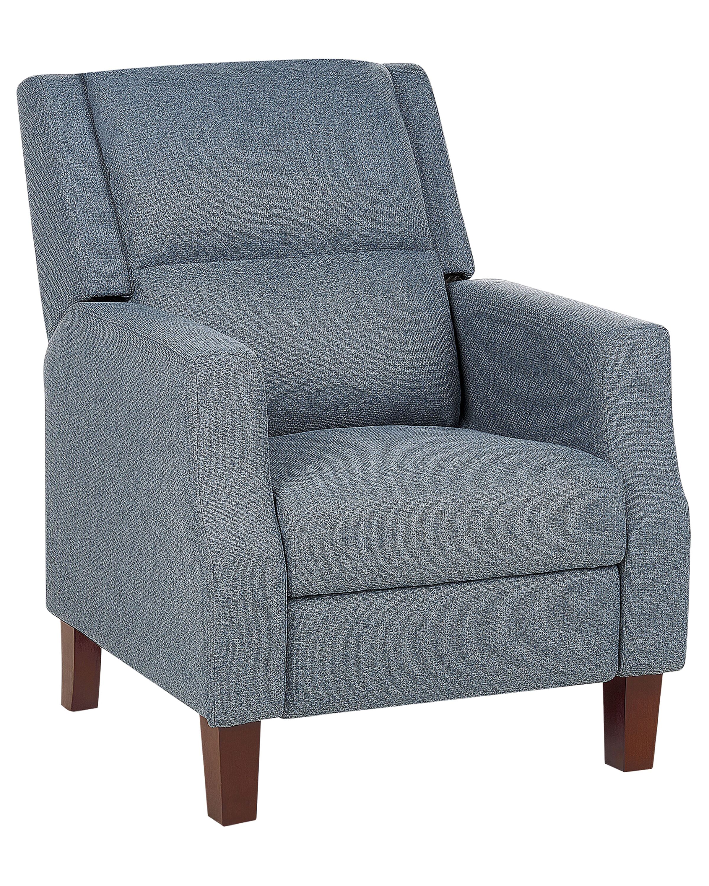 Fabric Recliner Chair Blue EGERSUND - Gemini Interiors