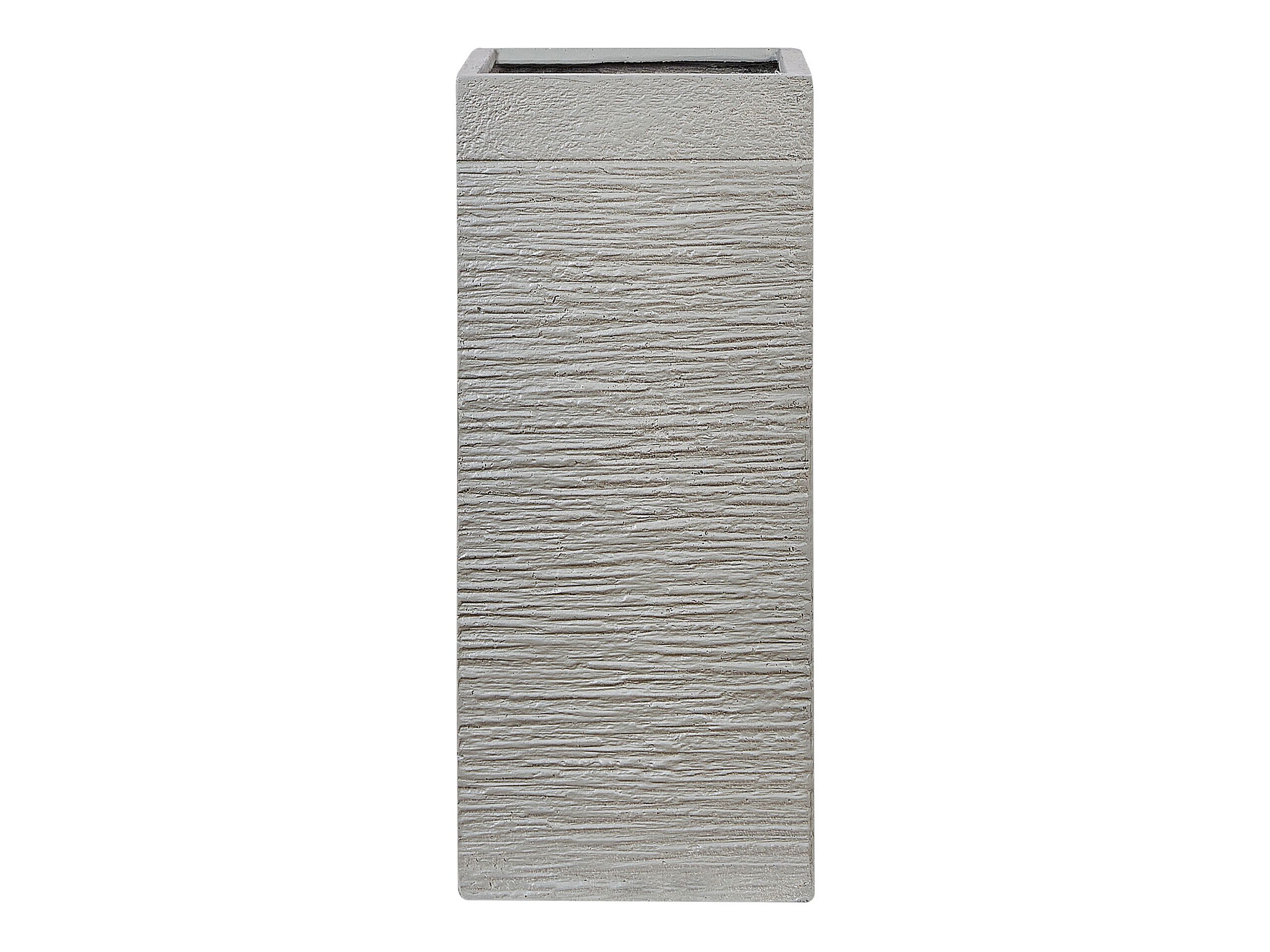 Plant Pot Fibre Clay Taupe 26 x 26 x 60 cm DION - Gemini Interiors