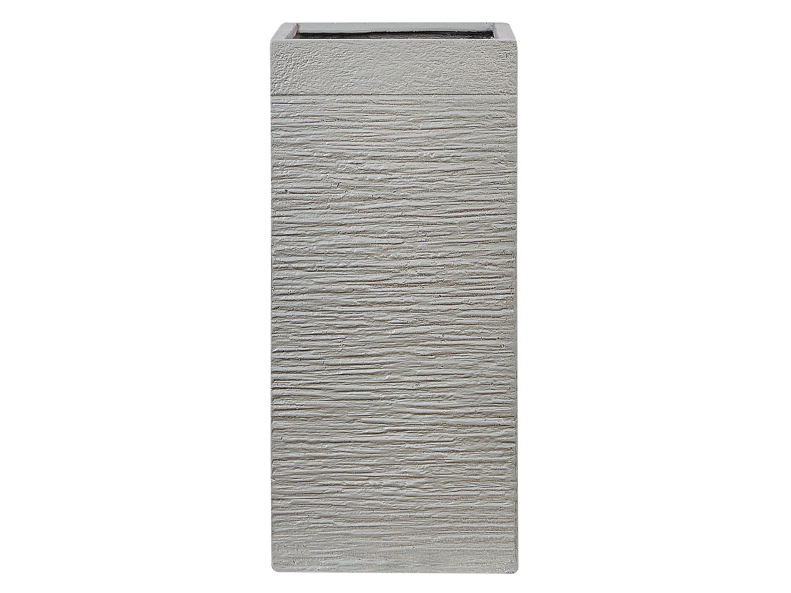 Plant Pot Fibre Clay Taupe 33 x 33 x 70 cm DION - Gemini Interiors