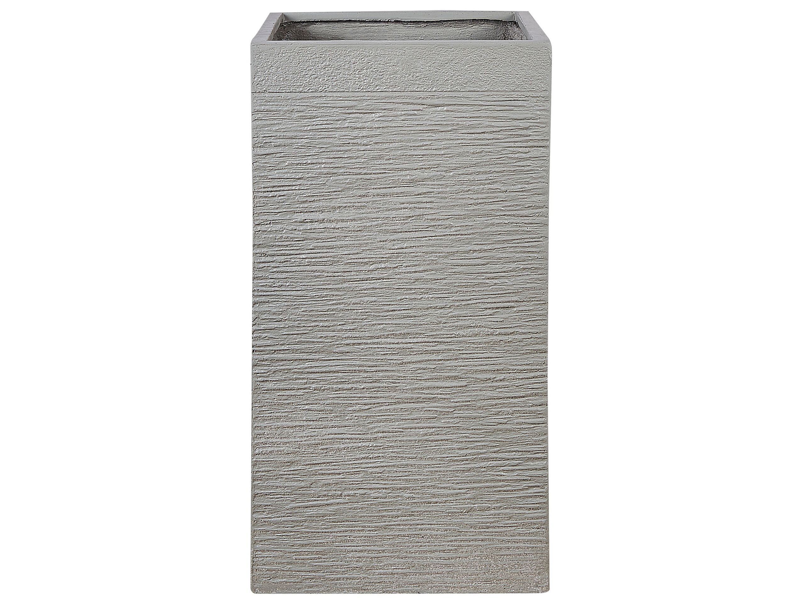 Plant Pot Fibre Clay Taupe 40 x 40 x 77 cm DION - Gemini Interiors