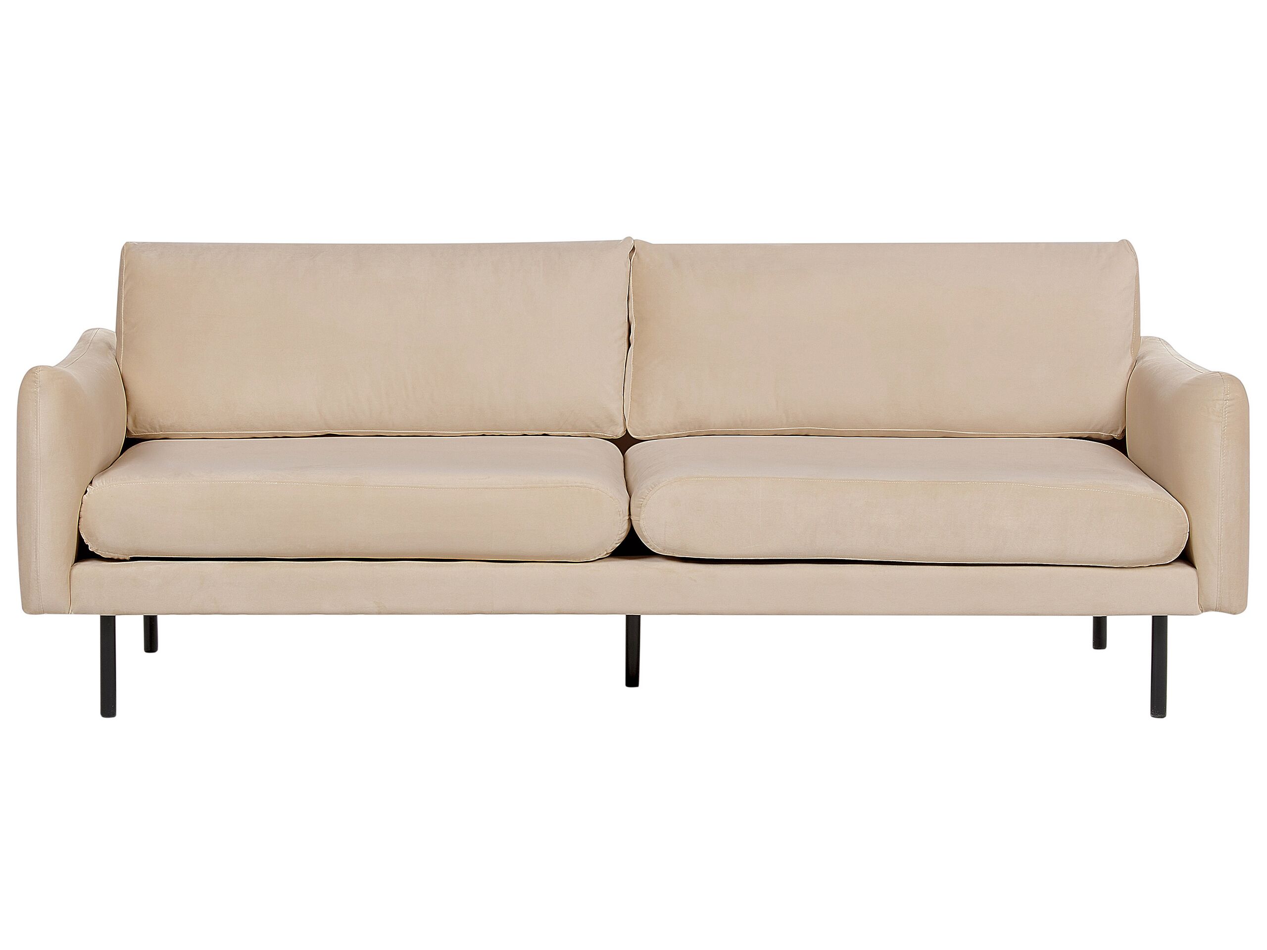 3 Seater Velvet Sofa Beige VINTERBRO - Gemini Interiors