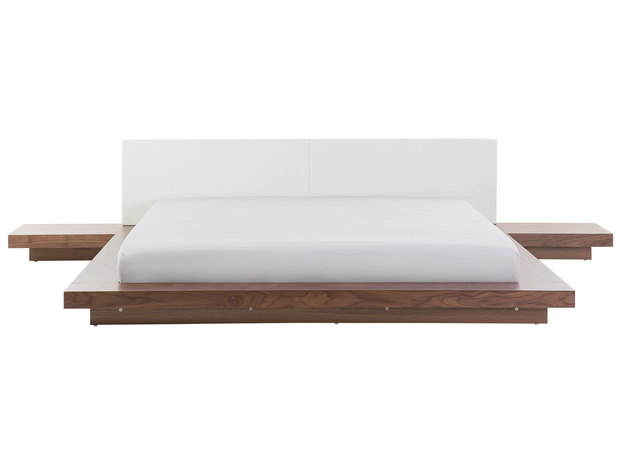 EU Super King Size Bed with Bedside Tables Brown ZEN - Gemini Interiors
