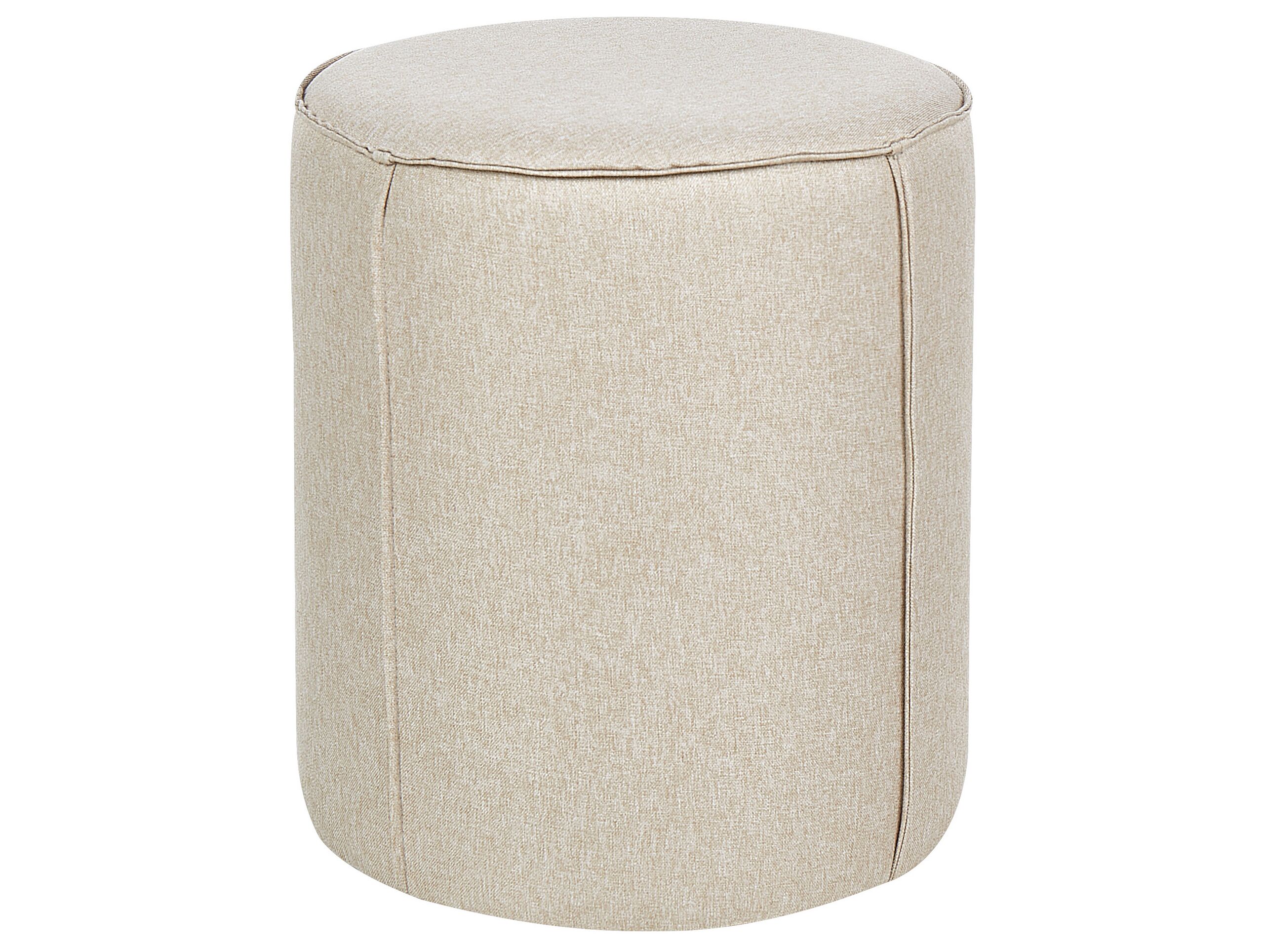 Linen Pouffe Beige SEDONA - Gemini Interiors