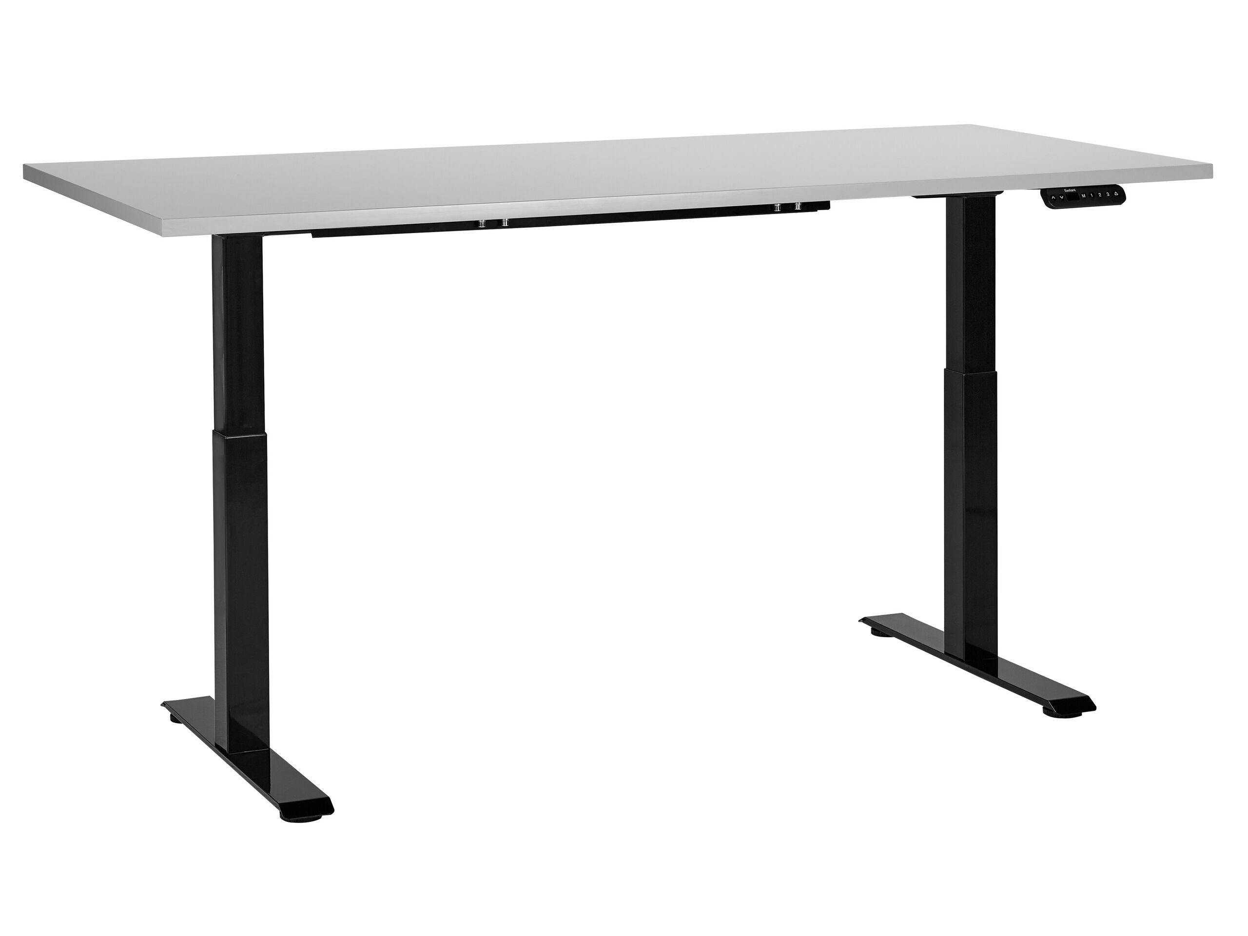 Electric Adjustable Standing Desk 180 x 80 cm Grey and Black DESTINES - Gemini Interiors