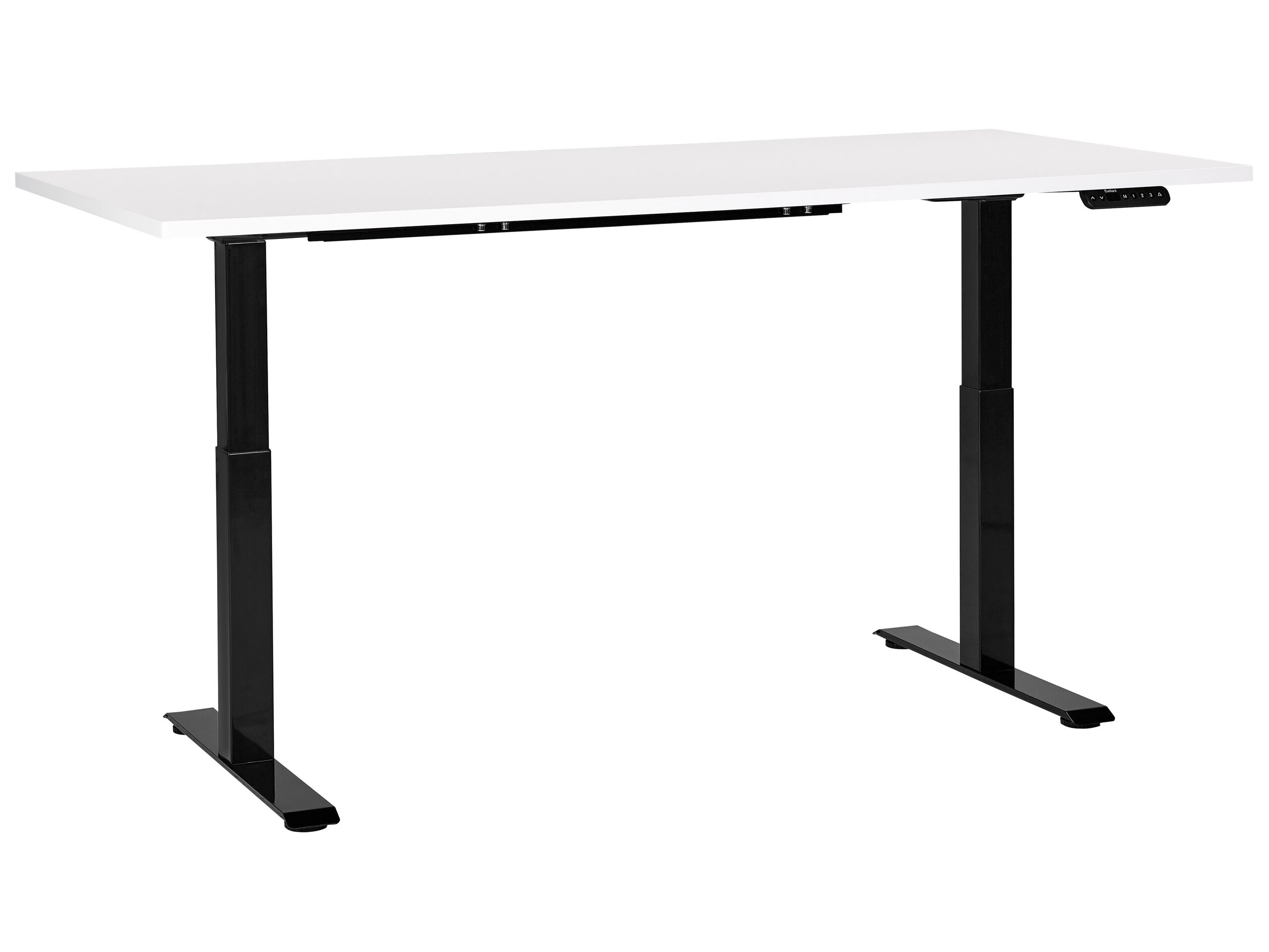 Electric Adjustable Standing Desk 180 x 80 cm White and Black DESTINES - Gemini Interiors