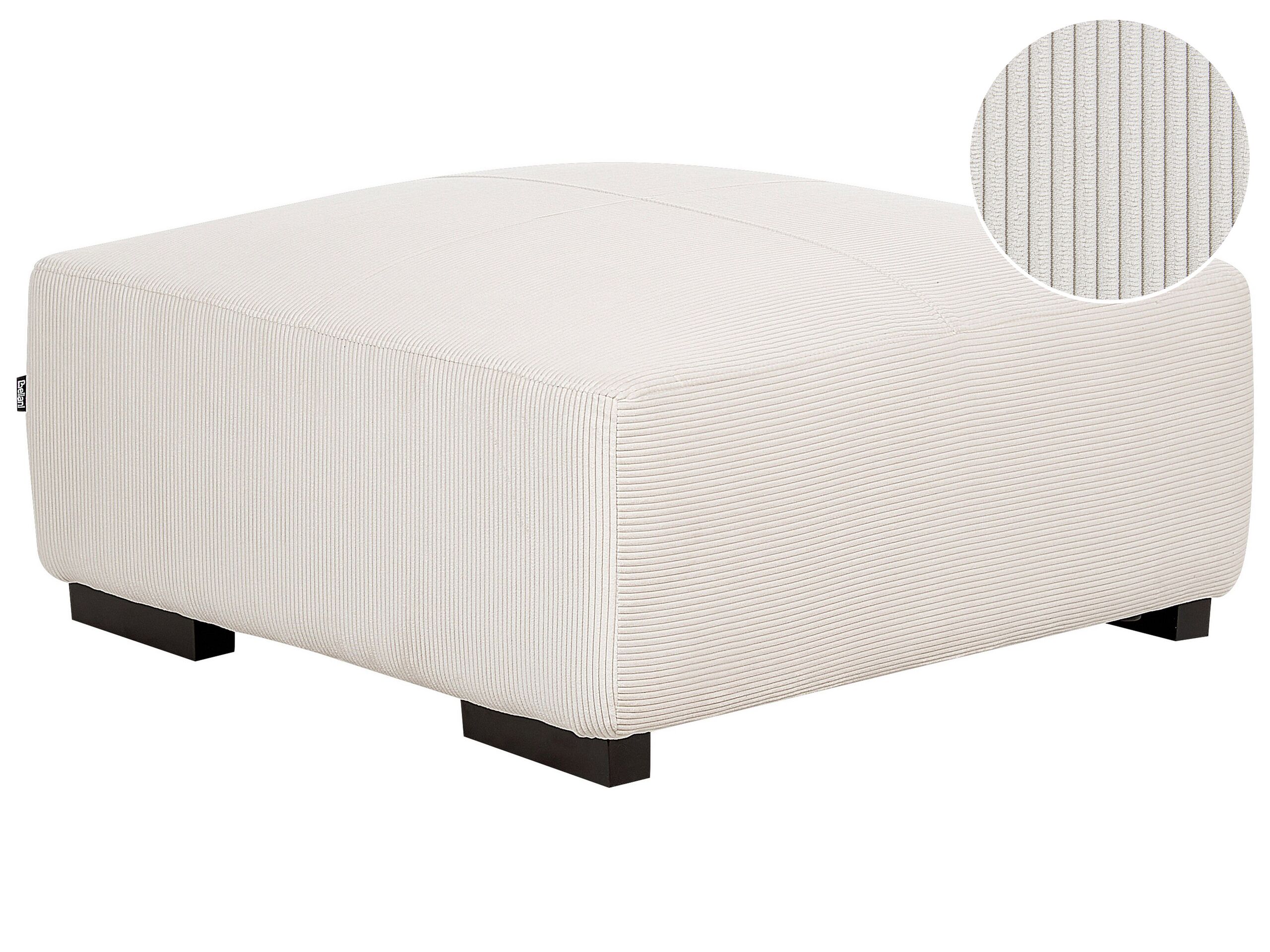 Jumbo Cord Ottoman Off-White LUNGO - Gemini Interiors