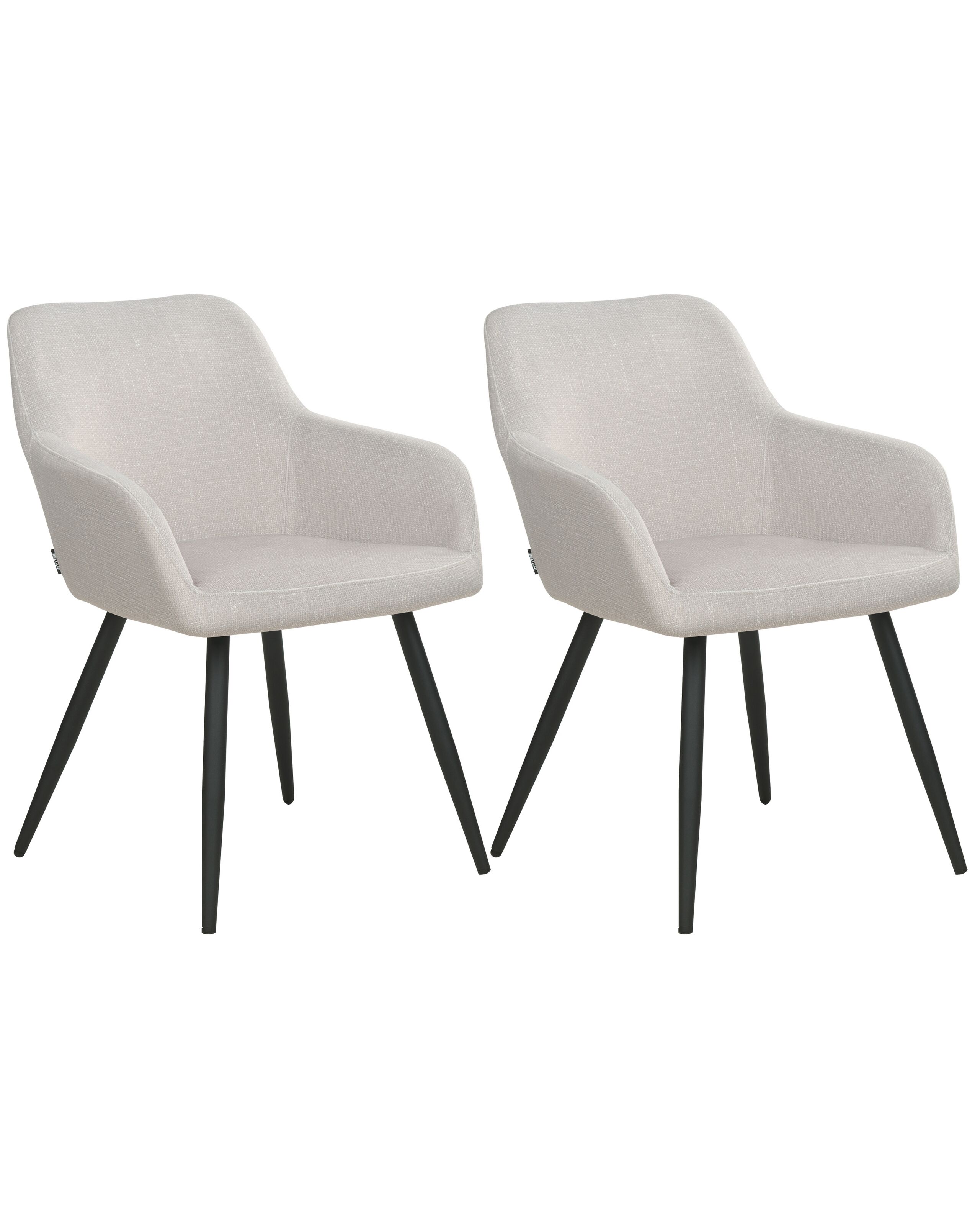 Set of 2 Velvet Chairs Taupe CASMALIA - Gemini Interiors
