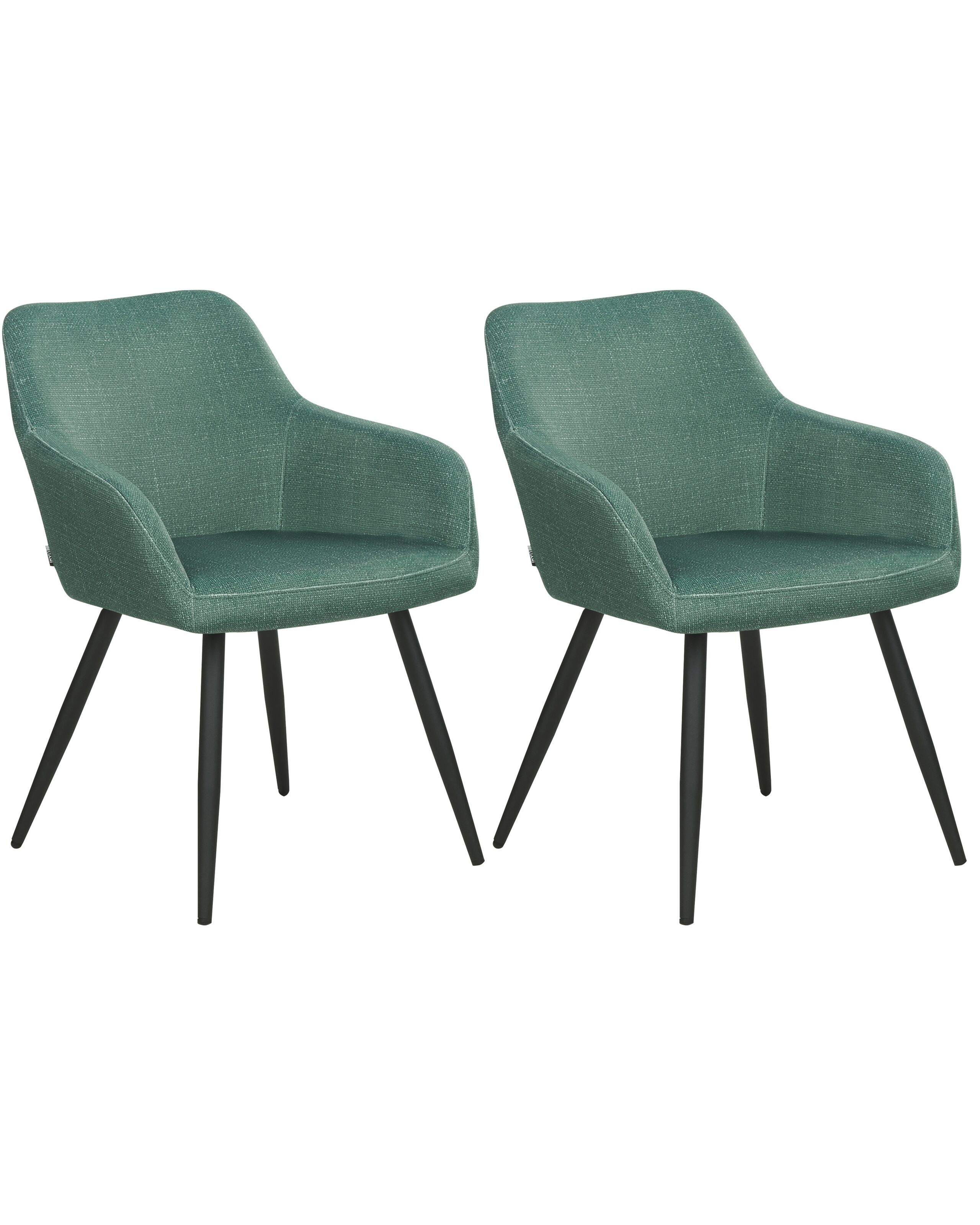 Set of 2 Velvet Chairs Green CASMALIA - Gemini Interiors