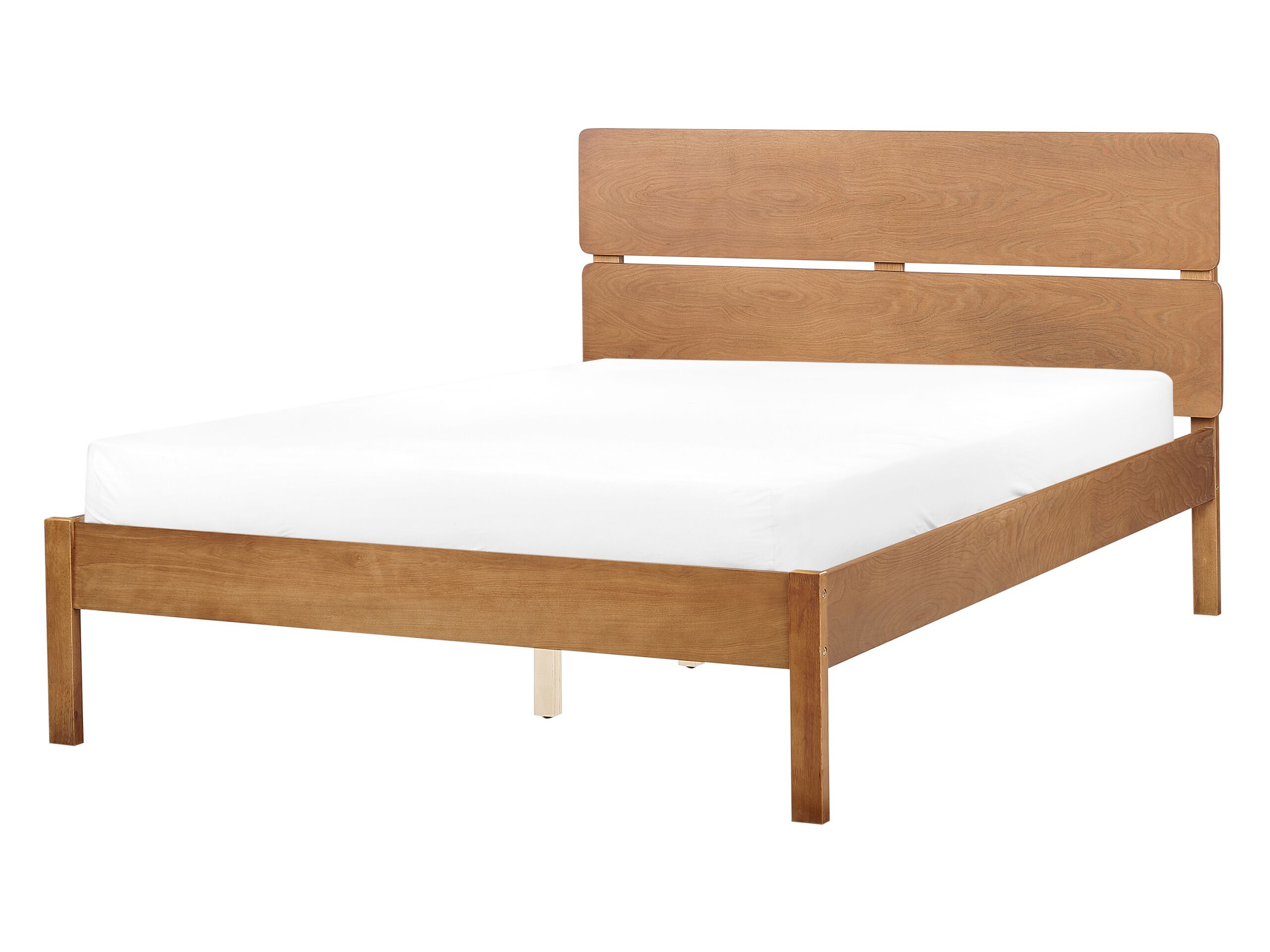 Wooden EU Double Size Bed Light BOISSET - Gemini Interiors