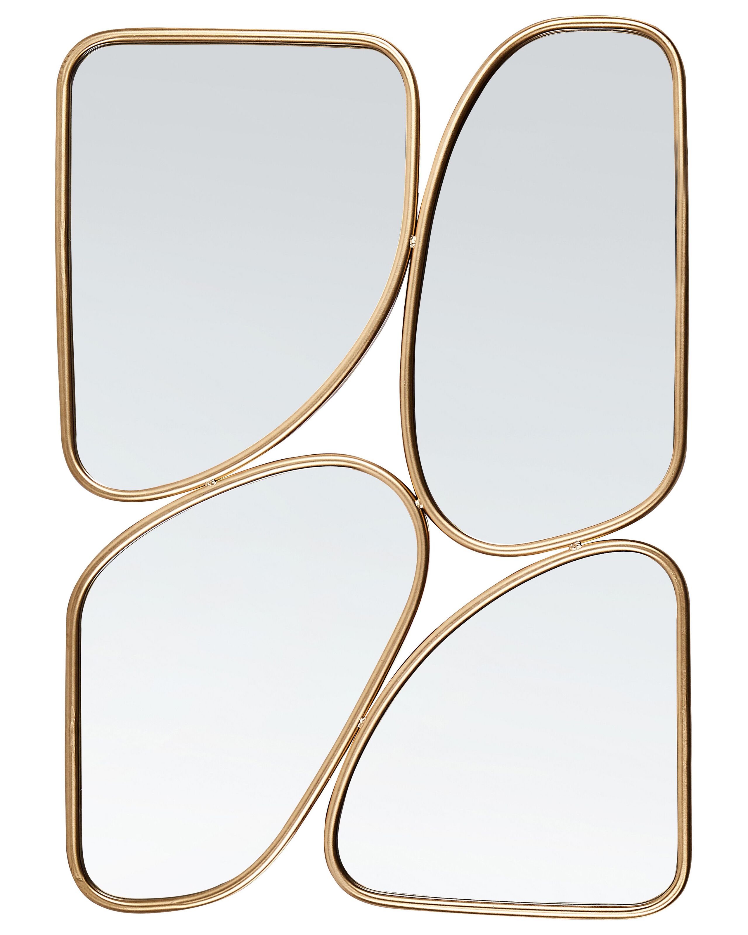 Metal Wall Mirror 70x100cm Gold - Gemini Interiors