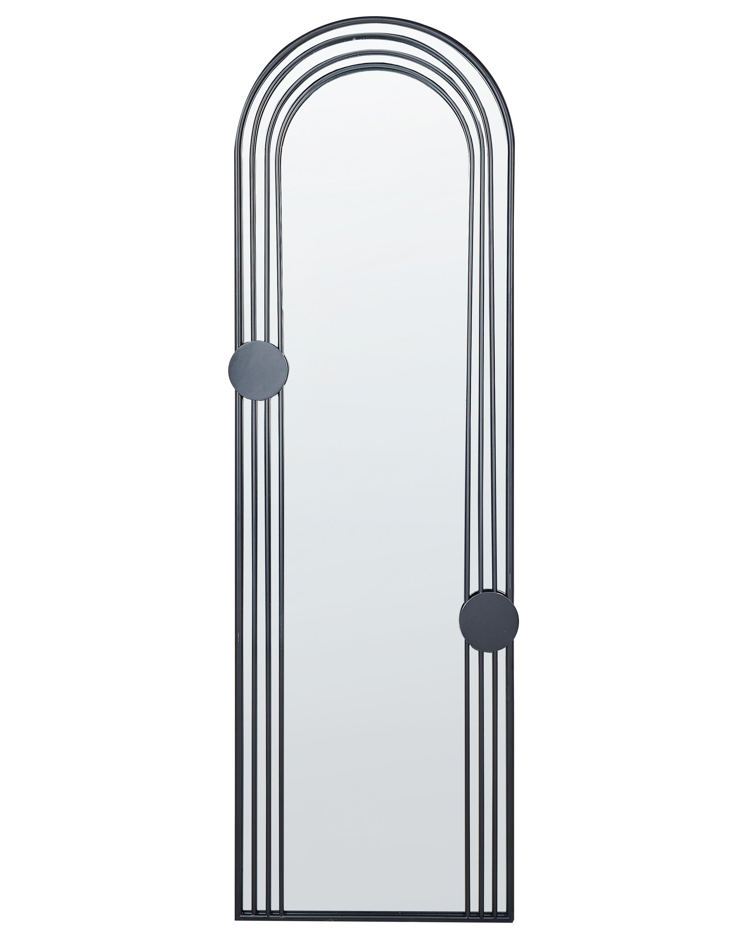 Metal Wall Mirror 45x146cm Black - Gemini Interiors