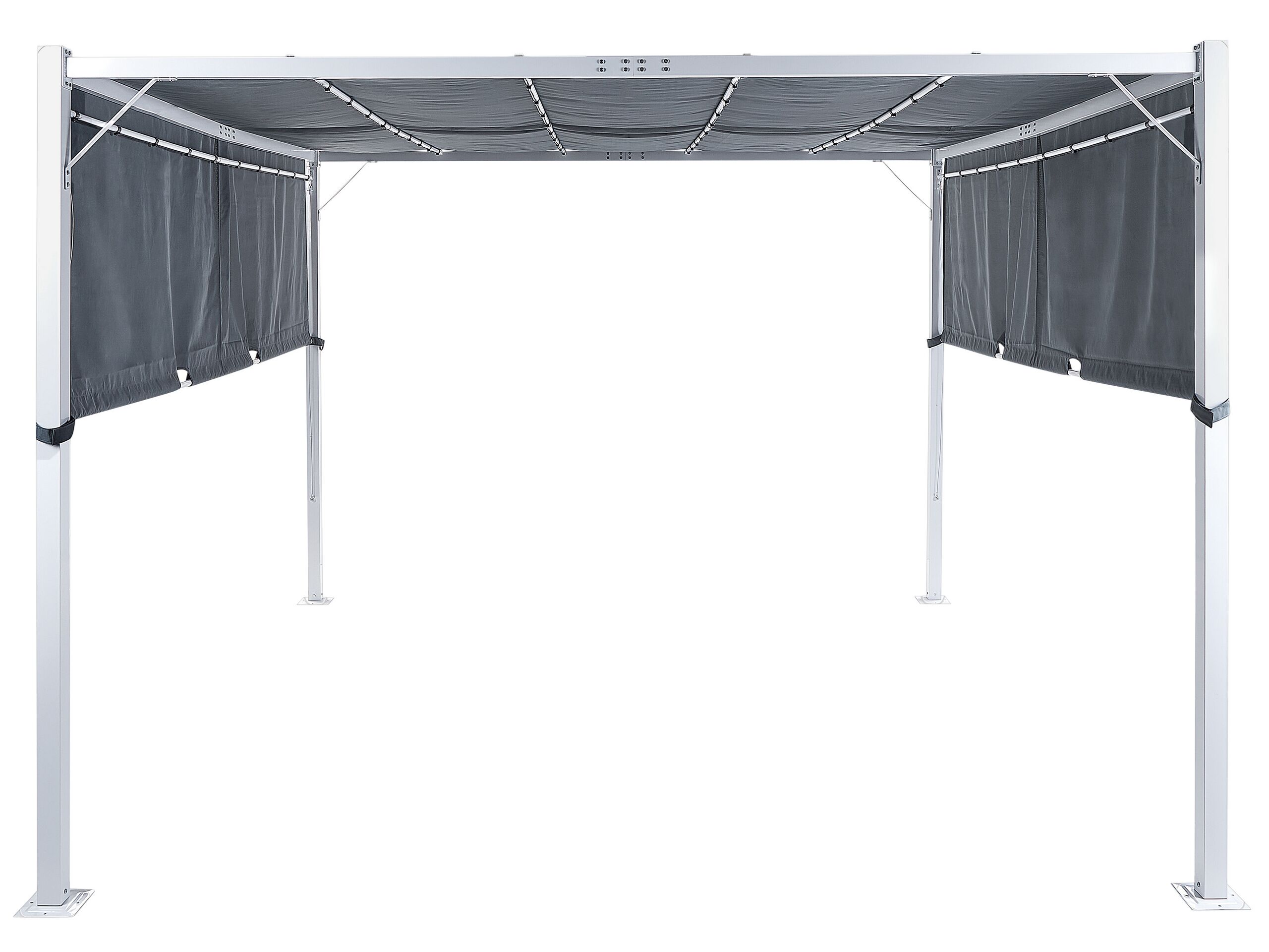 Pergola with LED Lights 310 x 310 cm Grey PARGA - Gemini Interiors